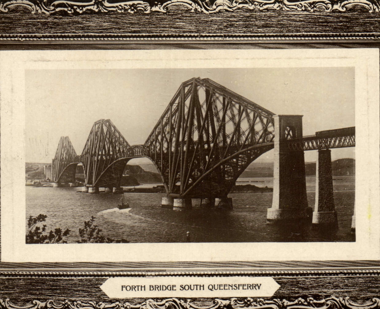 La POSTAL de la VENDIMIA adelante tiende un puente sobre Queensferry del sur