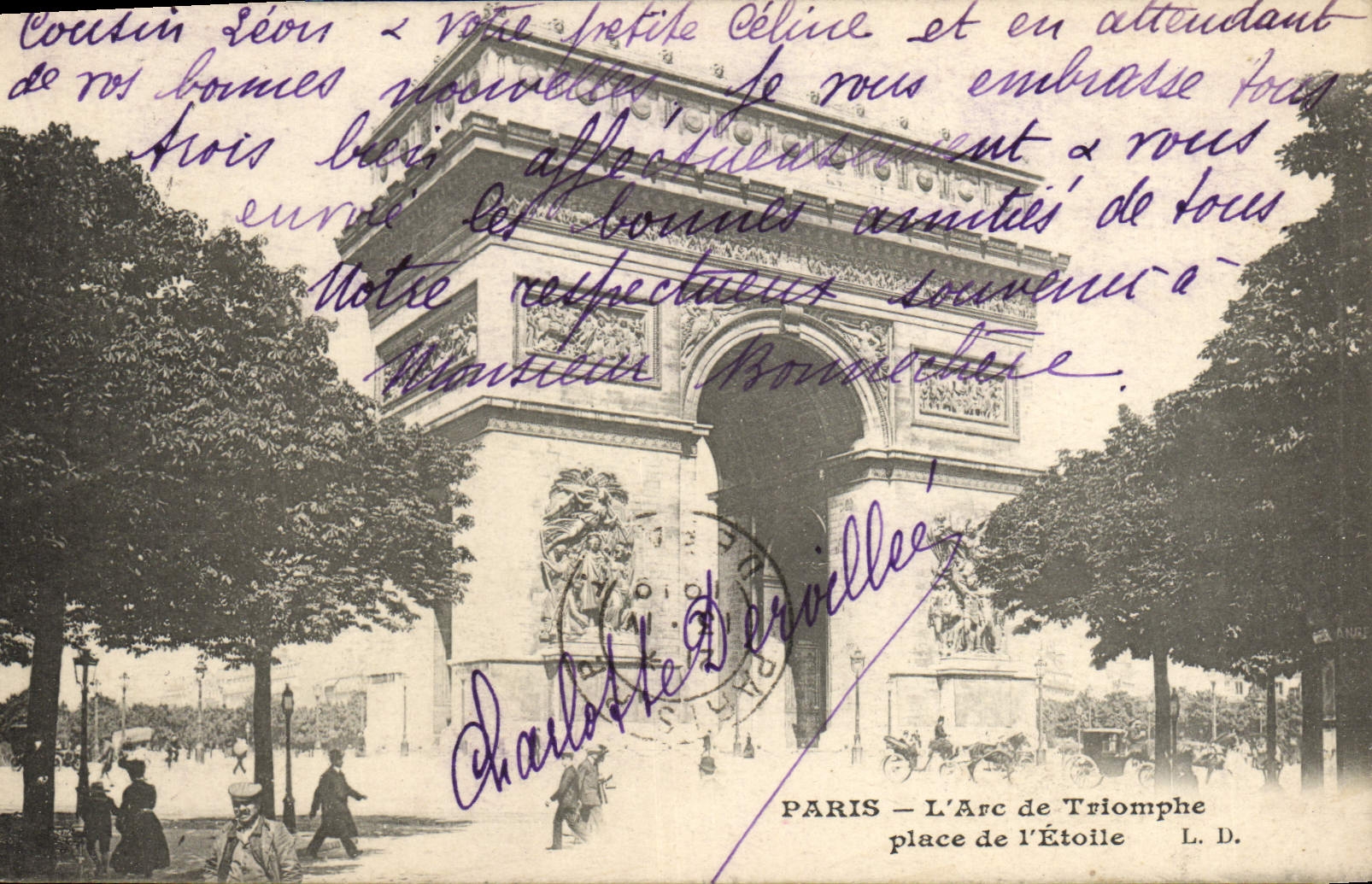 CPA Paris L'Arc de Triomphe Place de L'Etoile