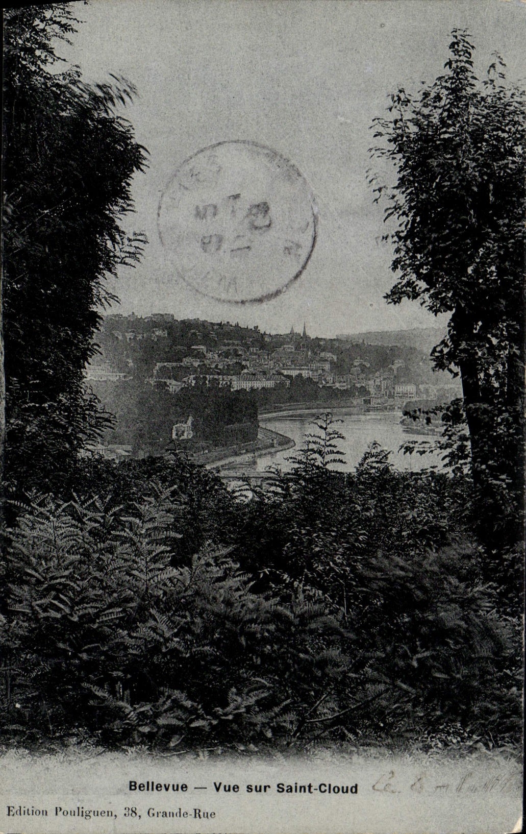 VINTAGE POSTCARD Bellevue Seen On Cloud Saint