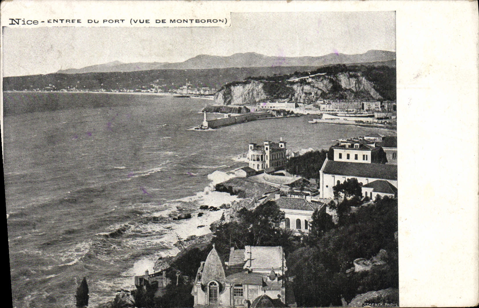 Niza entrada POSTAL de la VENDIMIA del puerto visto de Montboron