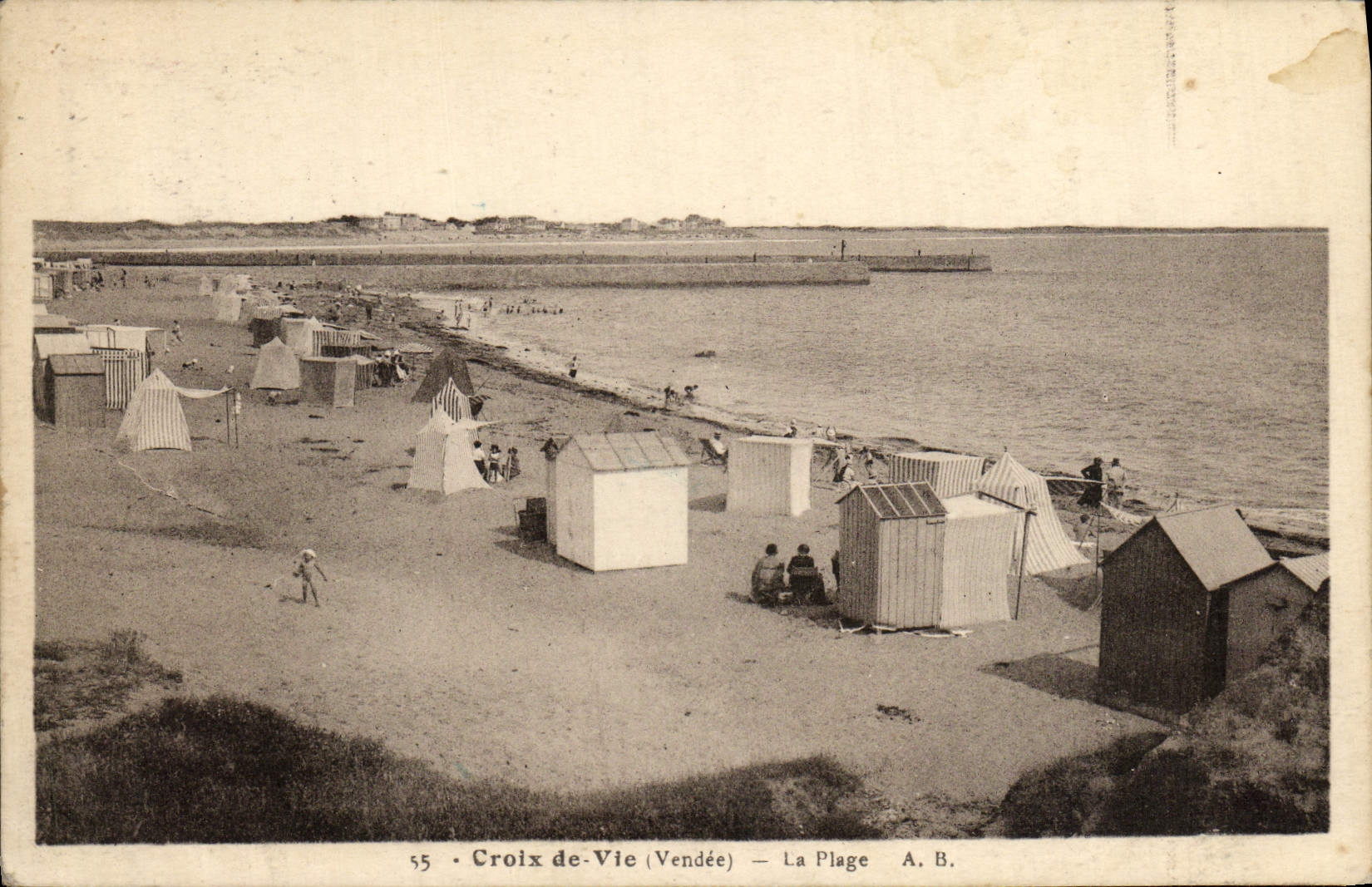 CPA Croix de Vie La Plage