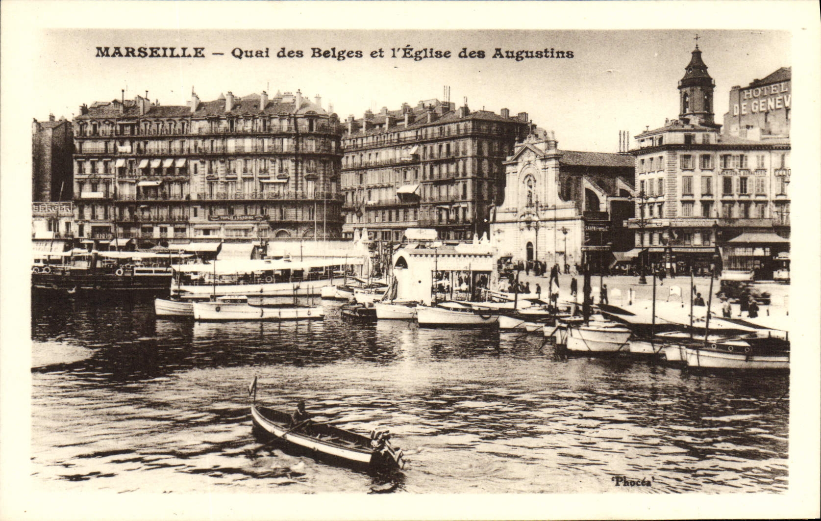 CPA Marseille Quai des Belges et l'eglise des Augustins