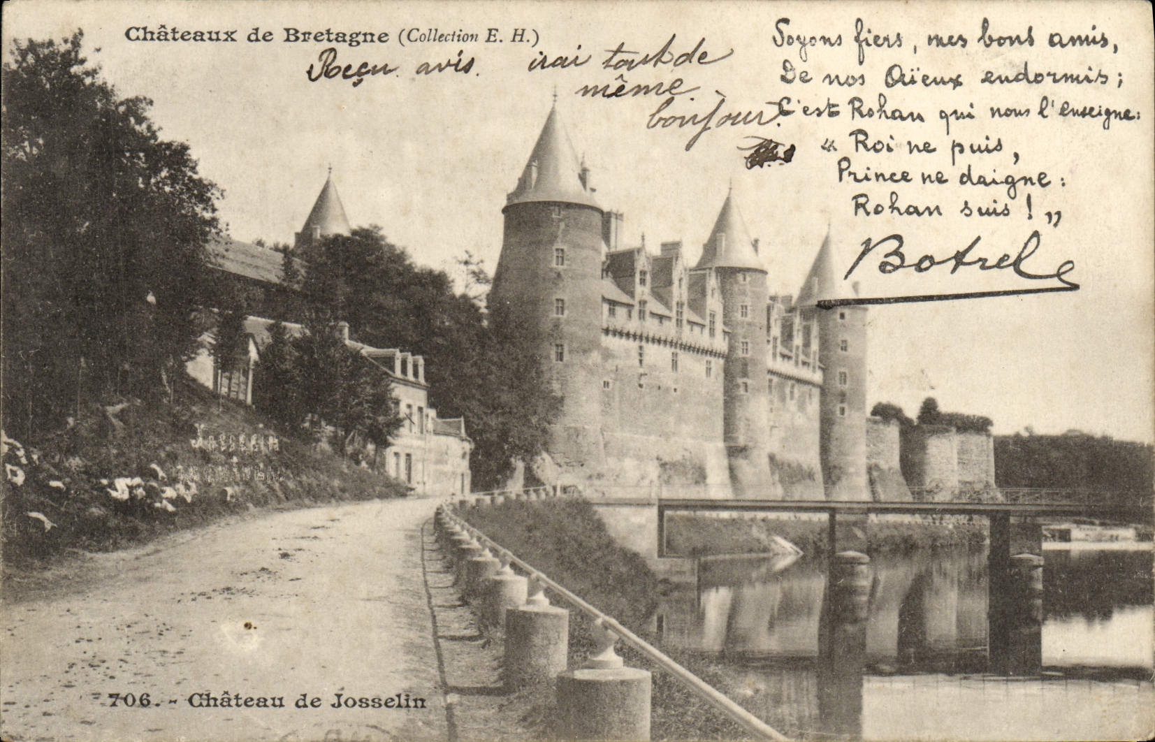 Castillo de la POSTAL de la VENDIMIA de Josselin Botrel