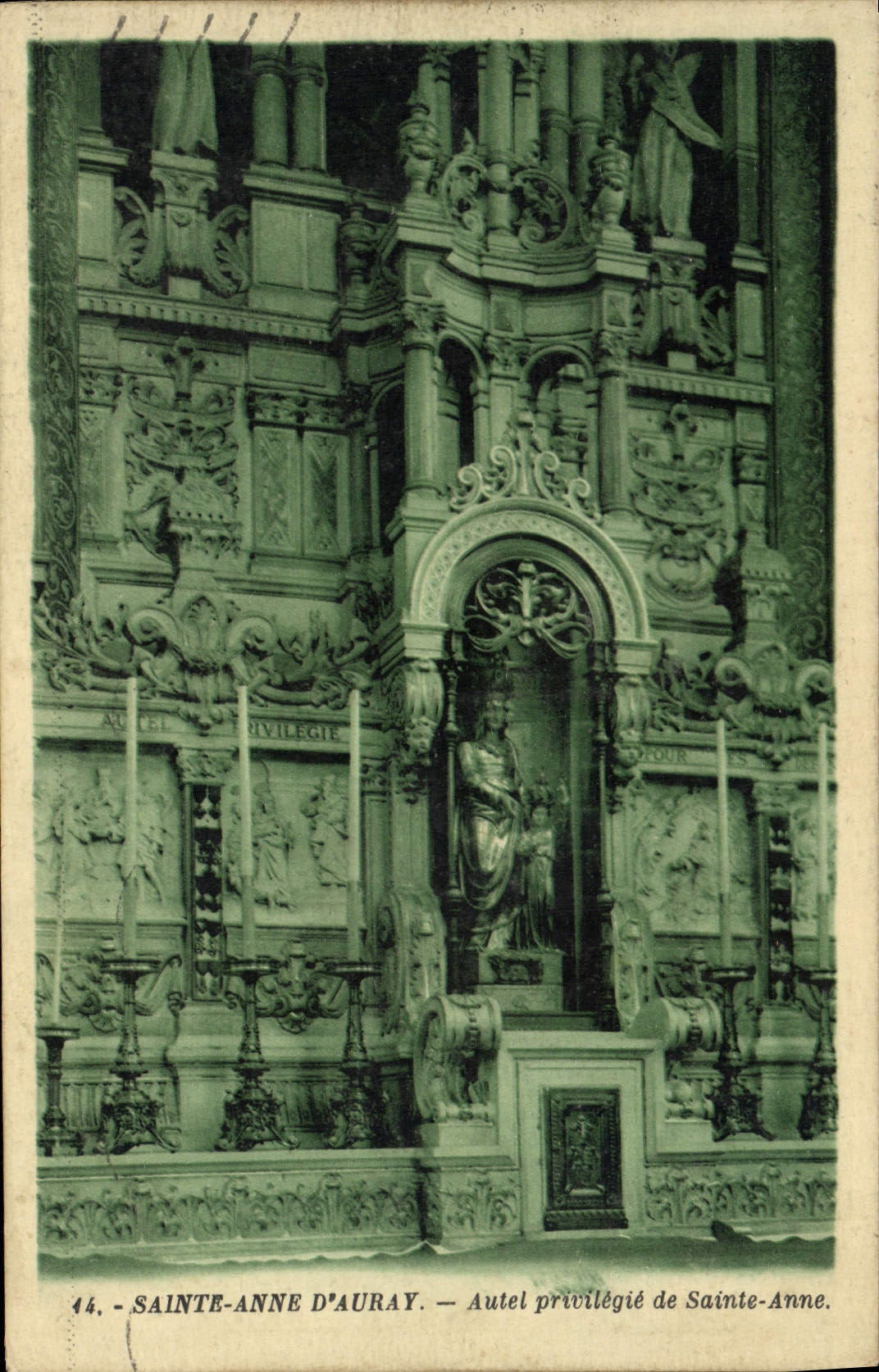 VINTAGE POSTCARD Holy Anne D' Auray privileged Furnace bridge of Sainte Anne