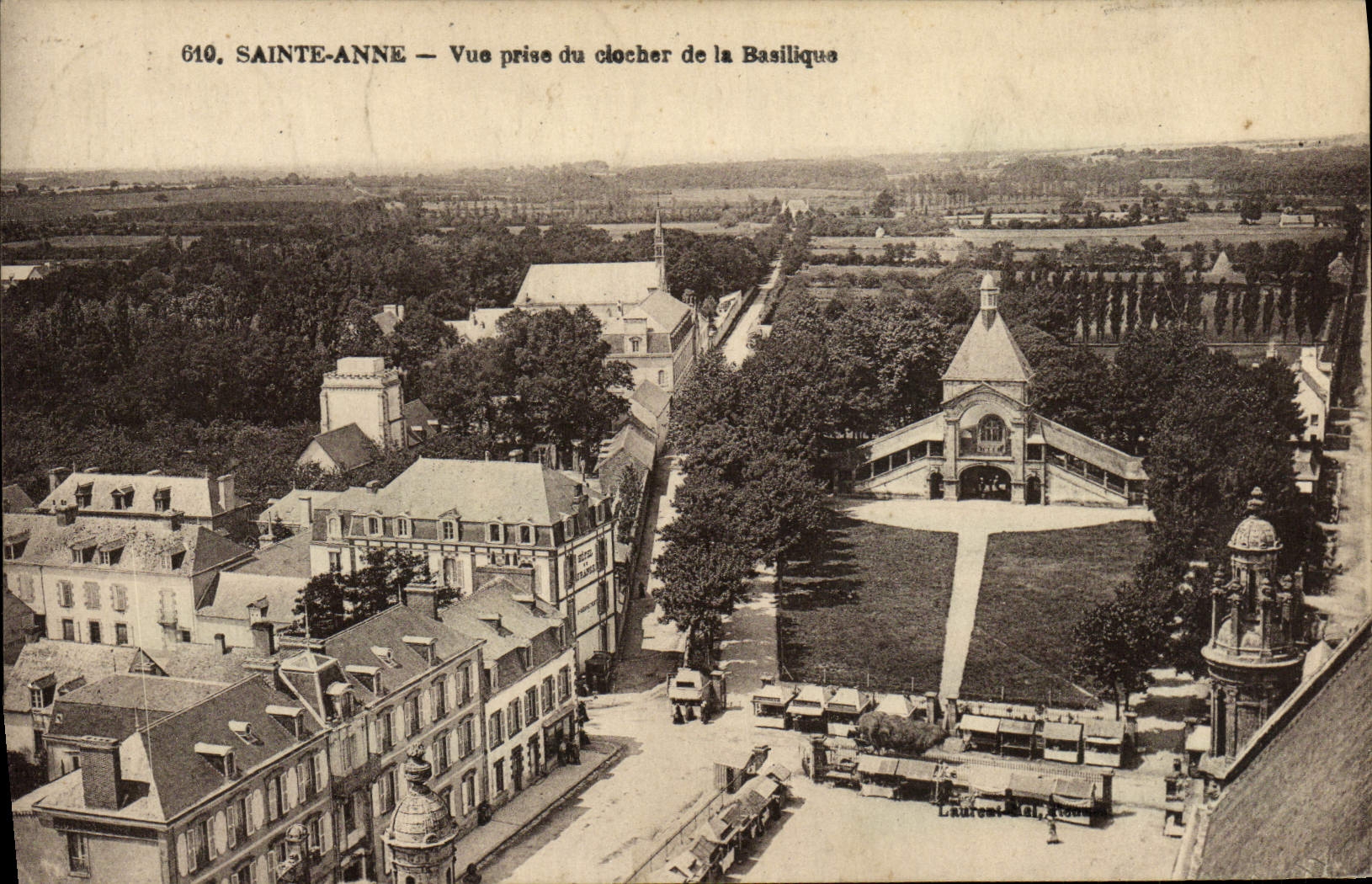 VINTAGE POSTCARD Sainte Anne Seen from of the Bell-tower of the Basilica