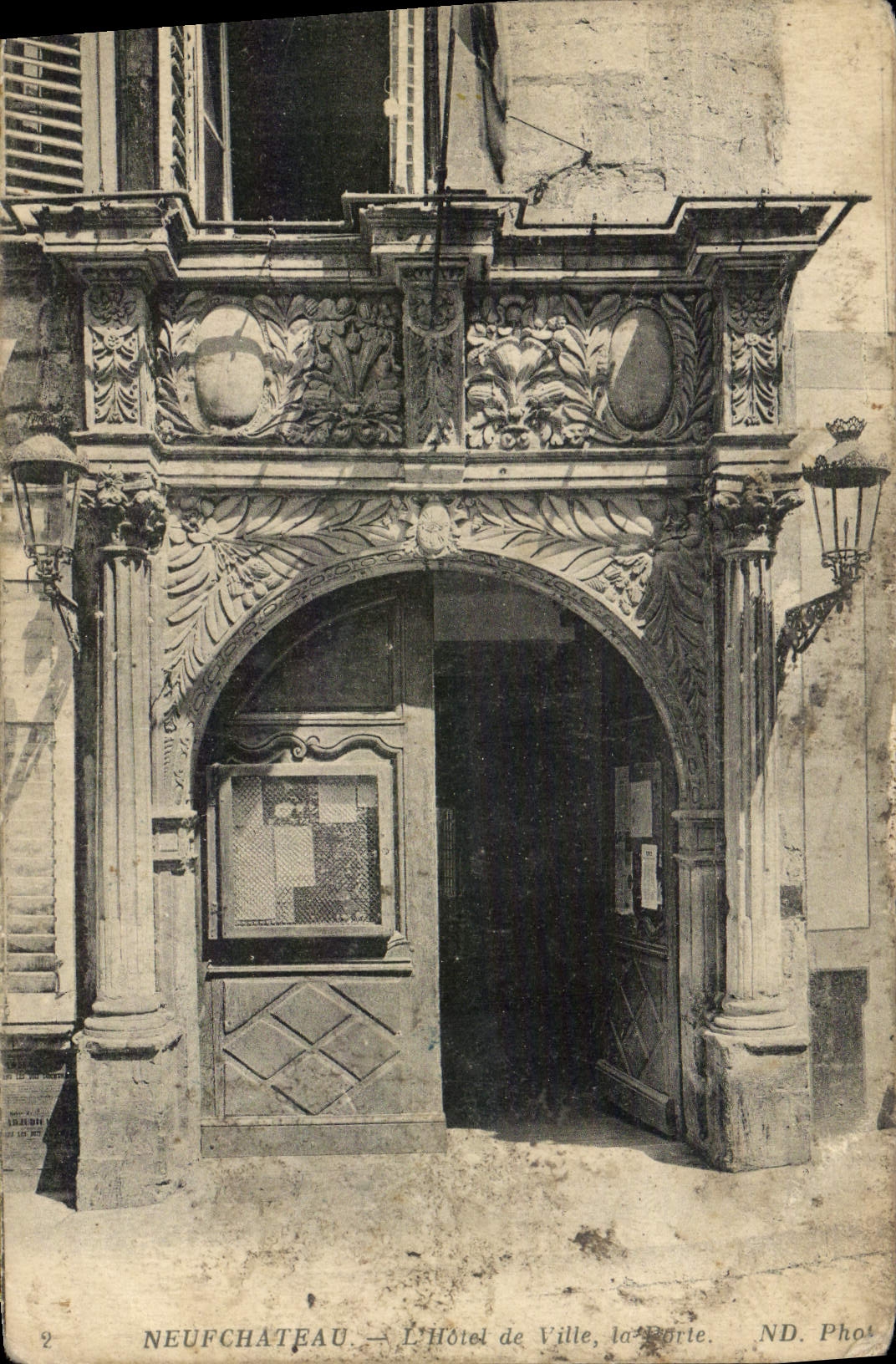 VINTAGE POSTCARD Neufchateau the Town hall