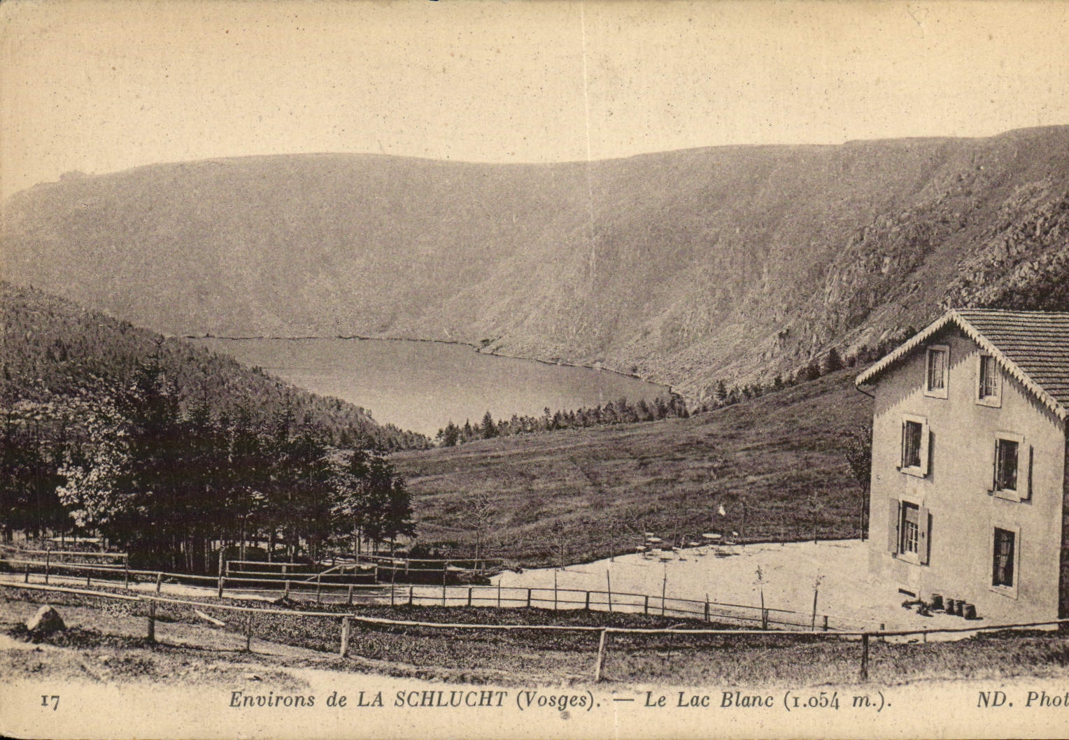 VINTAGE POSTCARD Surroundings of Schlucht the White Lake