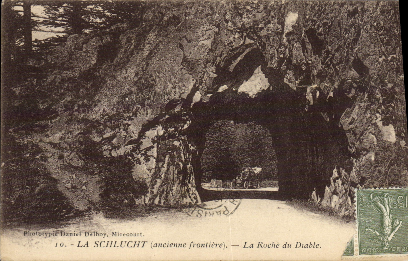 VINTAGE POSTCARD Schlucht the rock of the devil