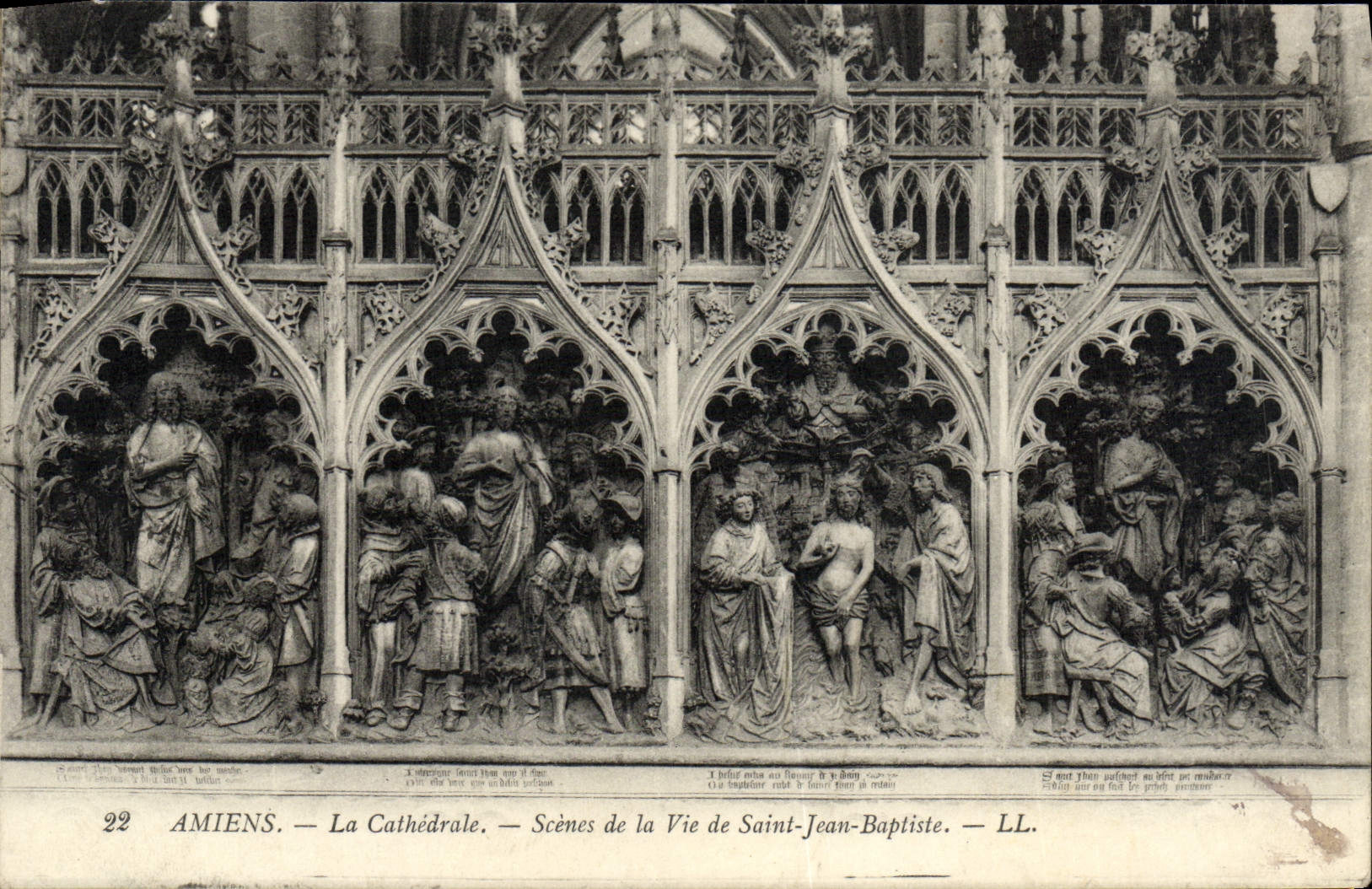 CPA Amiens La Cathedrale Scenes de la Vie de Saint Jean Bapliste
