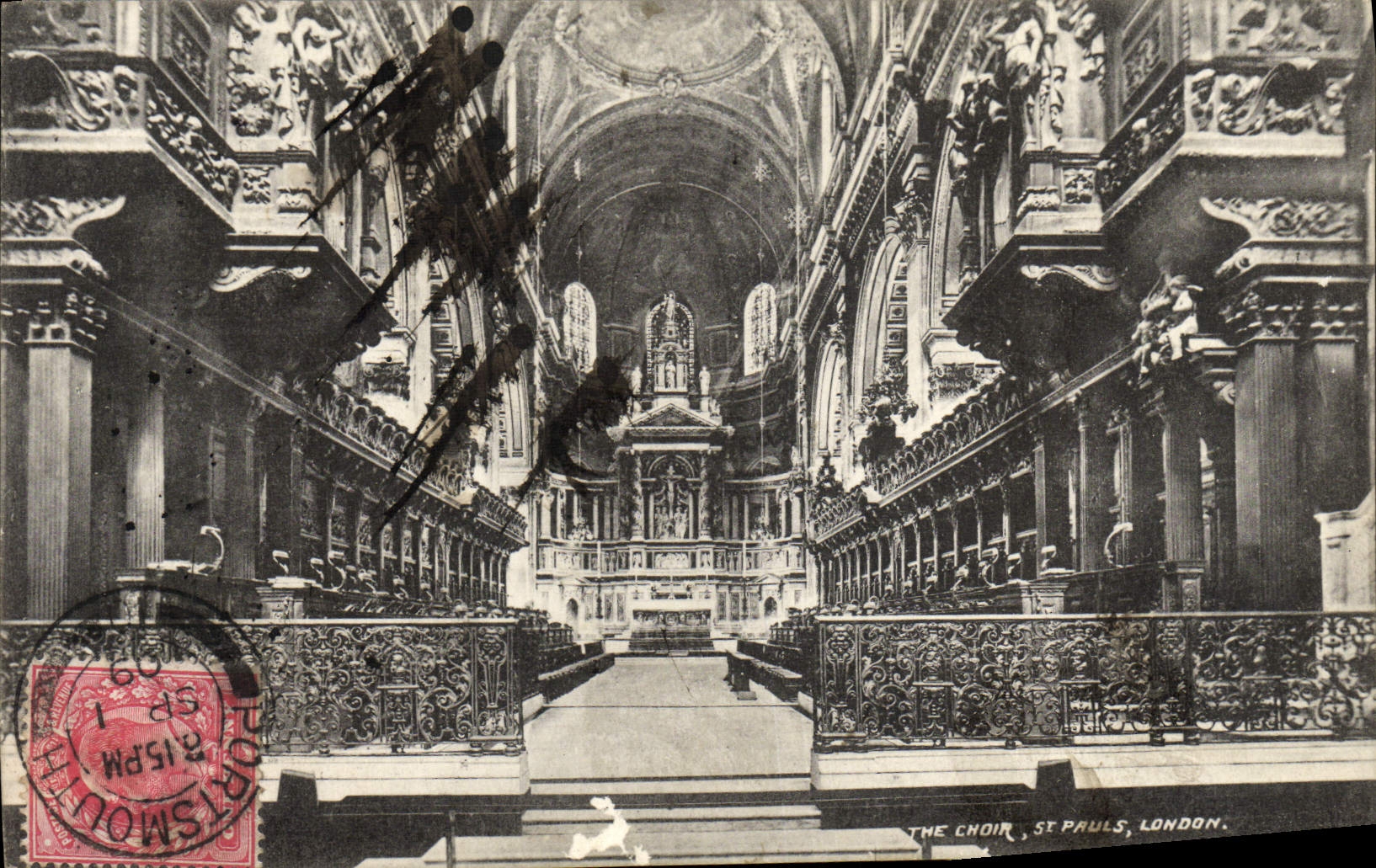 VINTAGE POSTCARD London The Choir St Paul' S
