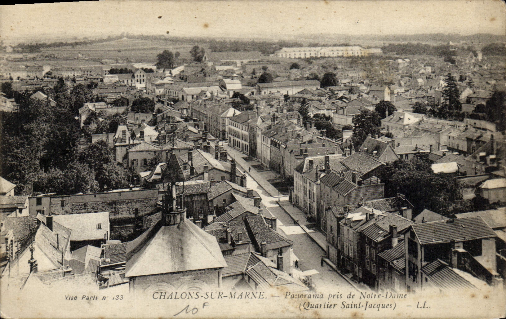 VINTAGE POSTCARD Trawl-nets On the Marne Panorama taken of Notre Dame Holy District Jacques