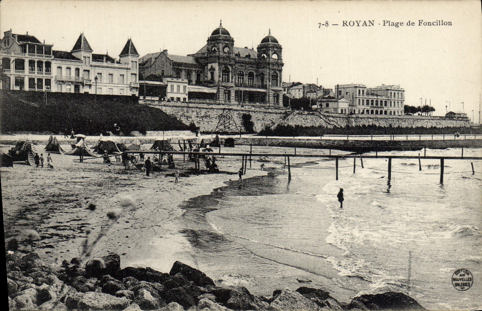 Playa de Royan de la POSTAL de la VENDIMIA de Foncillon