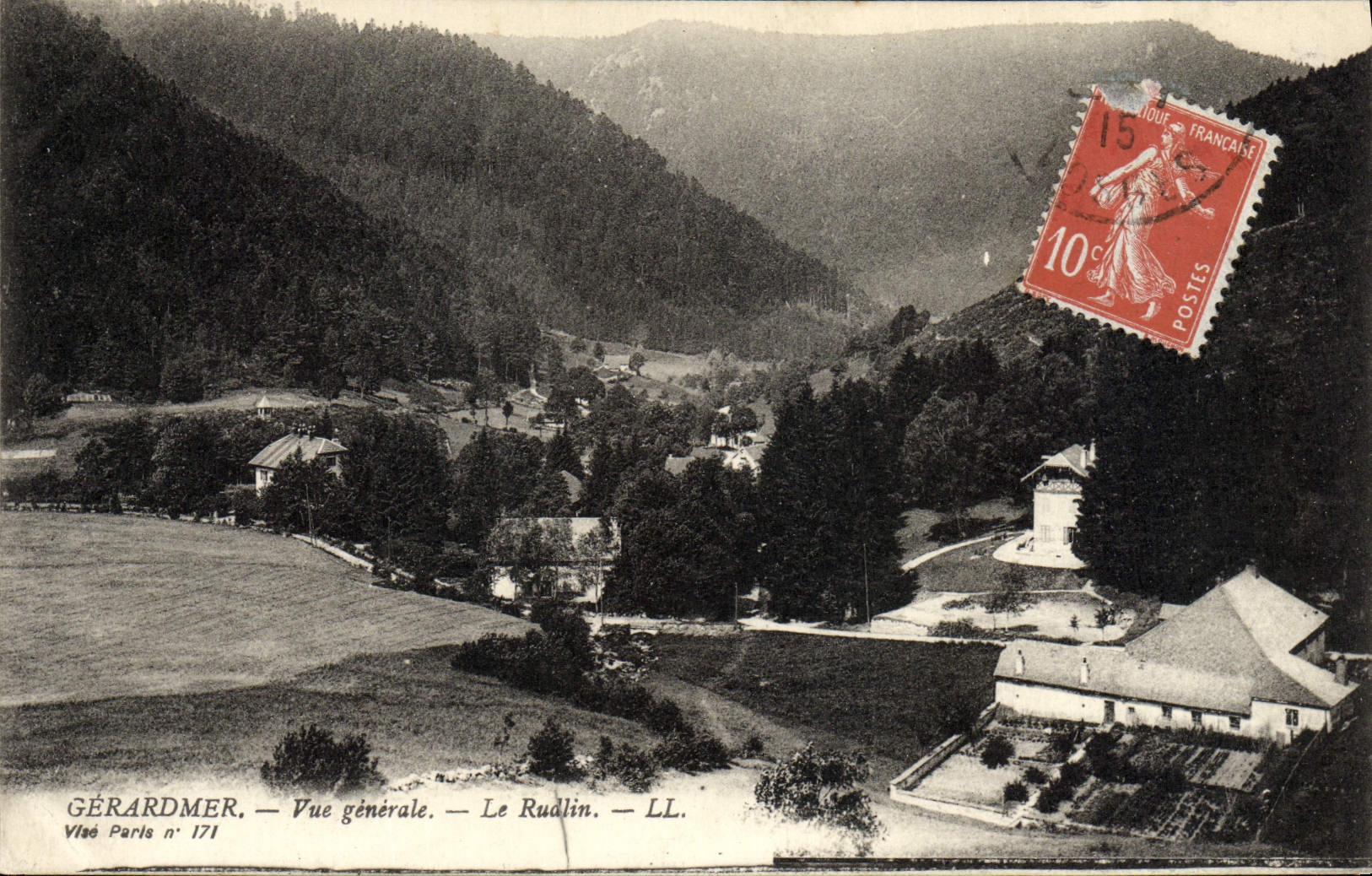 VINTAGE POSTCARD Gerardmer View Rudlin
