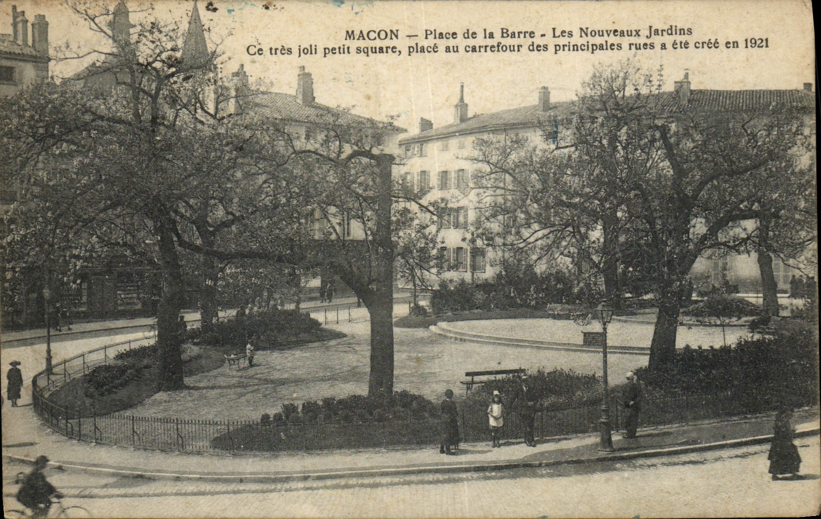 VINTAGE POSTCARD Macon Places Bar the New gardens