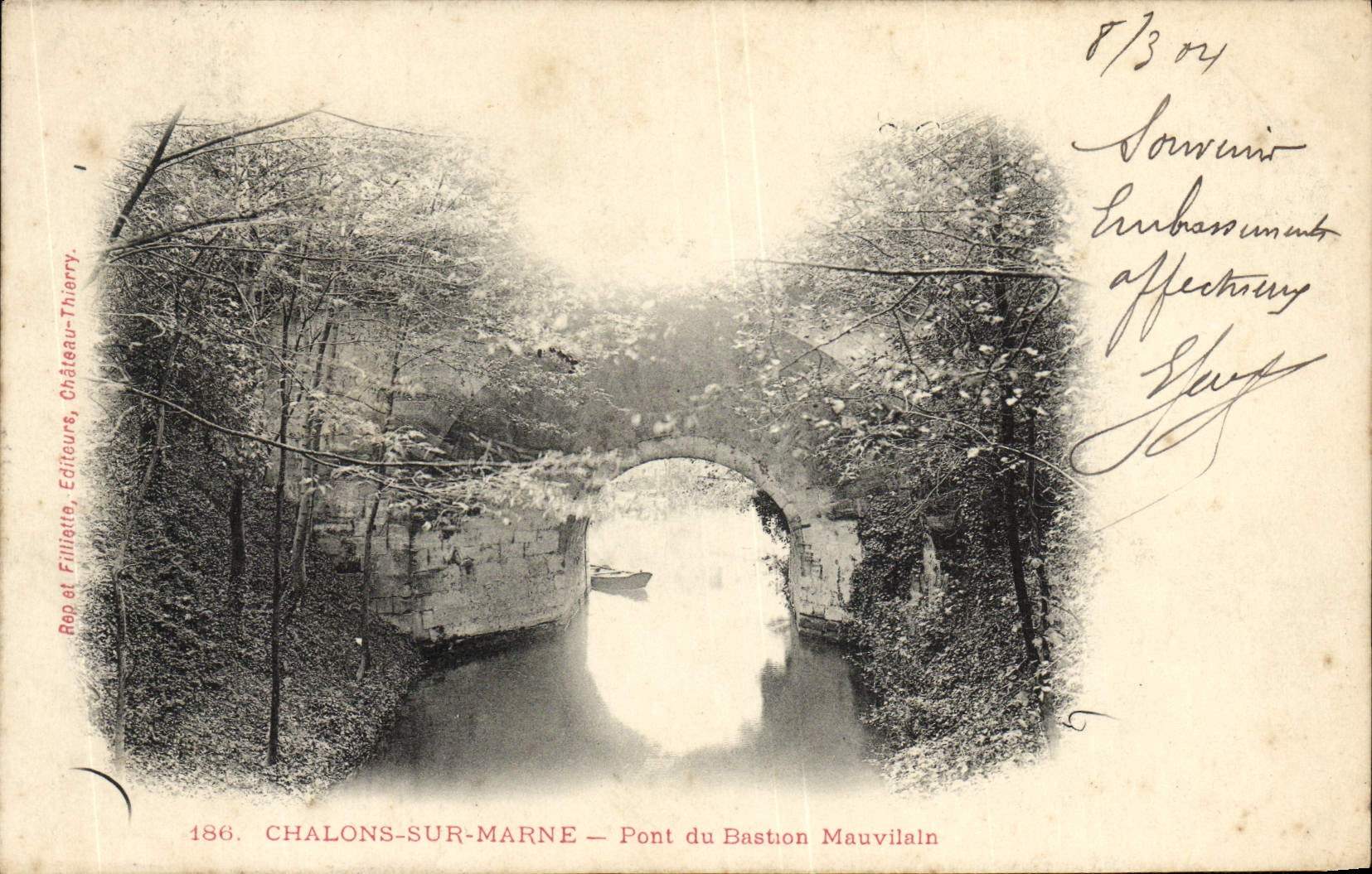 VINTAGE POSTCARD Trawl-nets On the Marne Bridge Of the Mauvilain Bastion