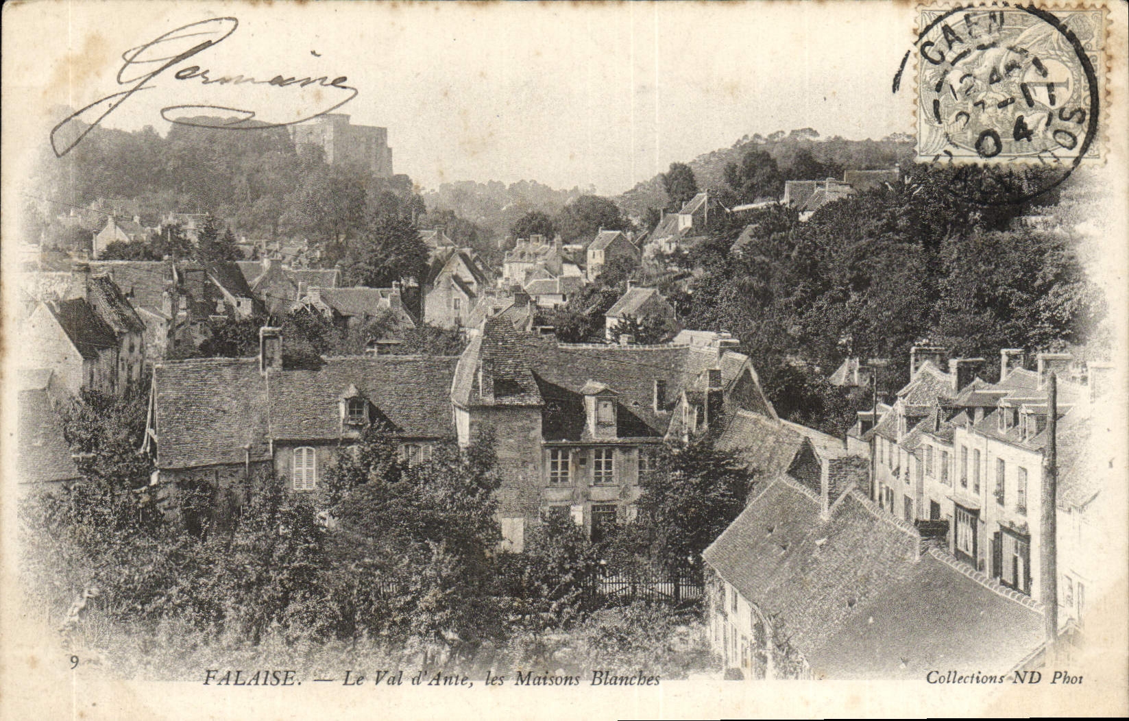 VINTAGE POSTCARD Cliff the Valley Annie White Houses