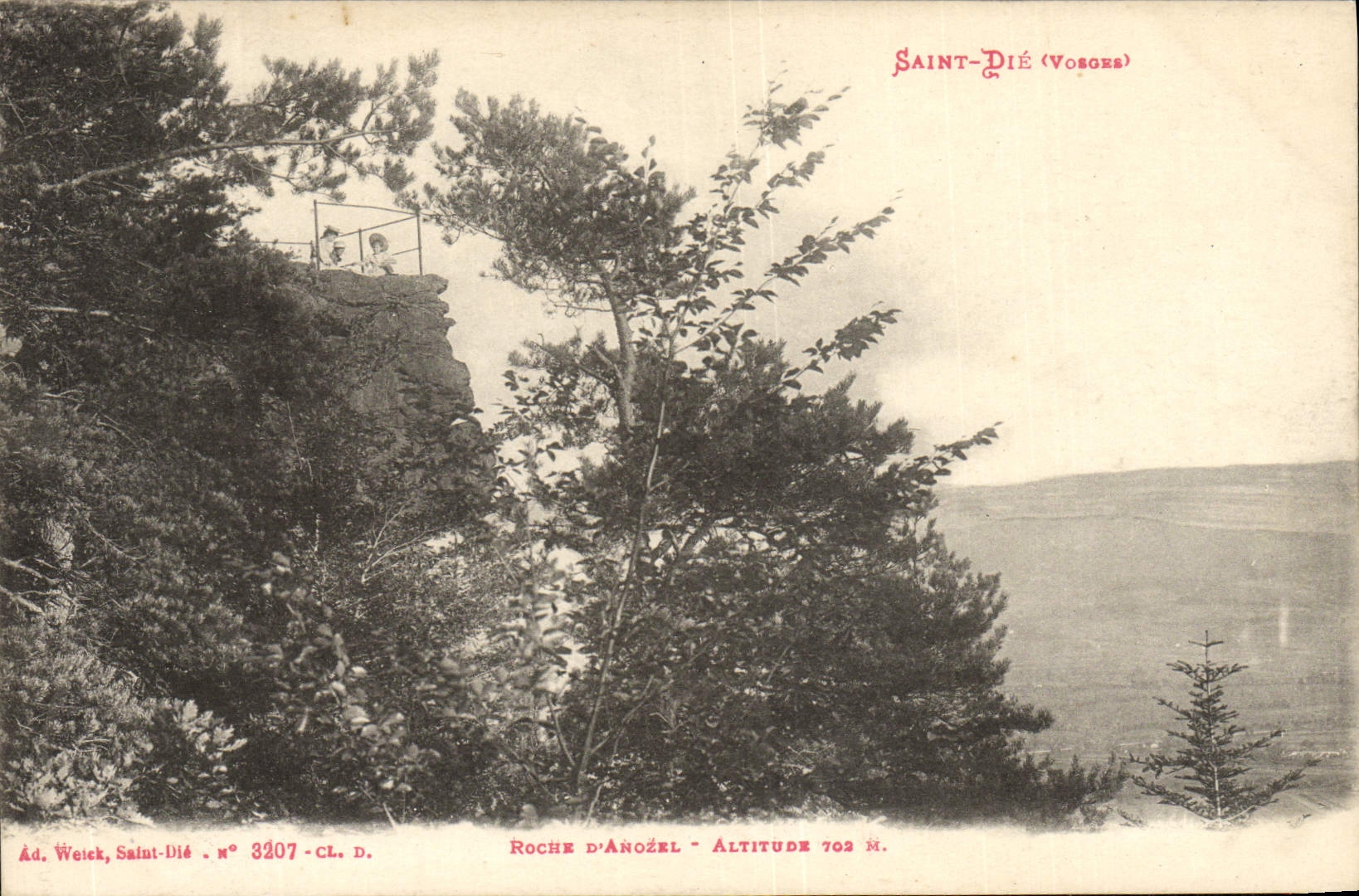 CPA Saint Die Roche d'Anozel 
