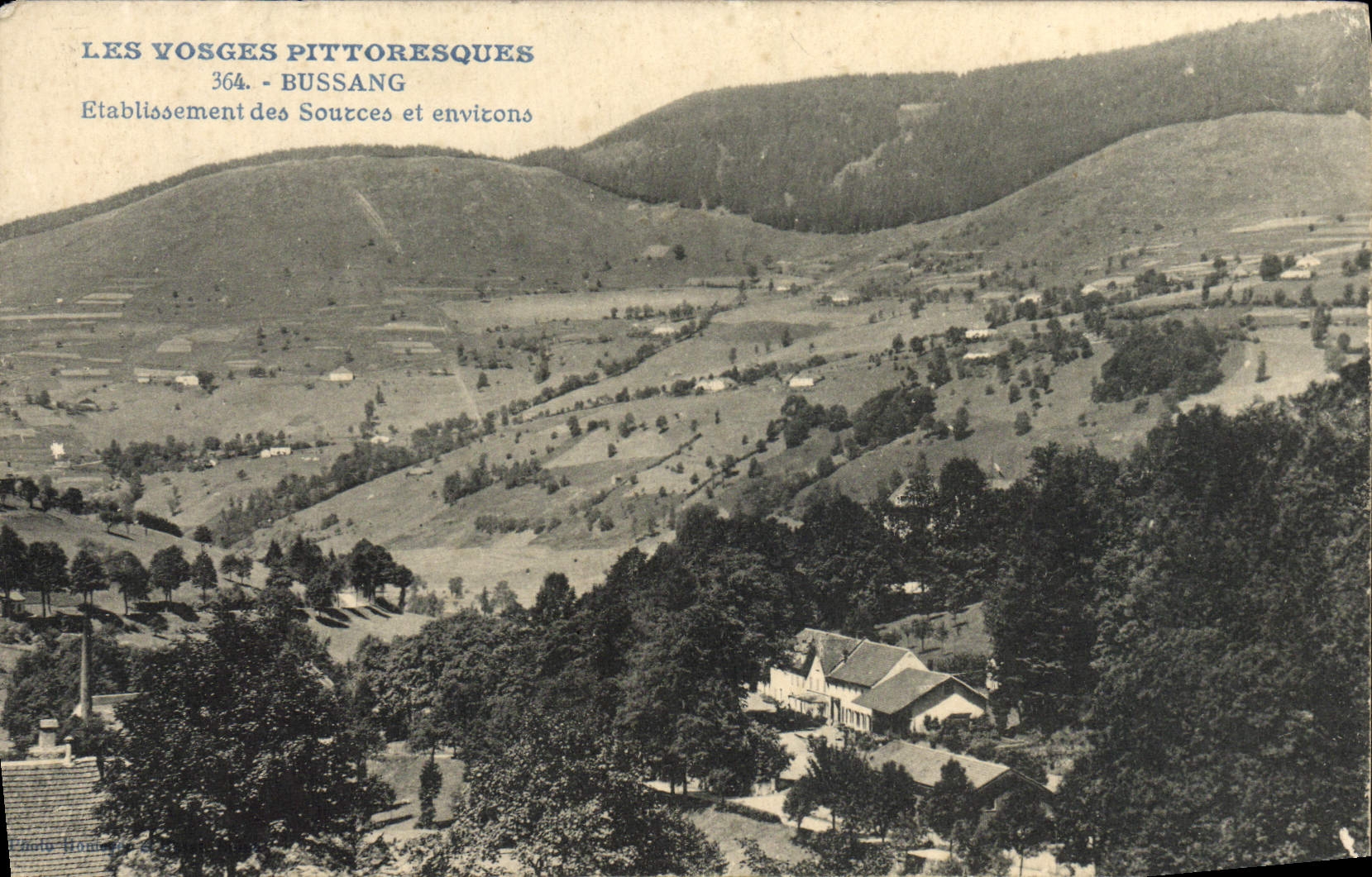 VINTAGE POSTCARD Bussang Establishment of the sources and surroundings
