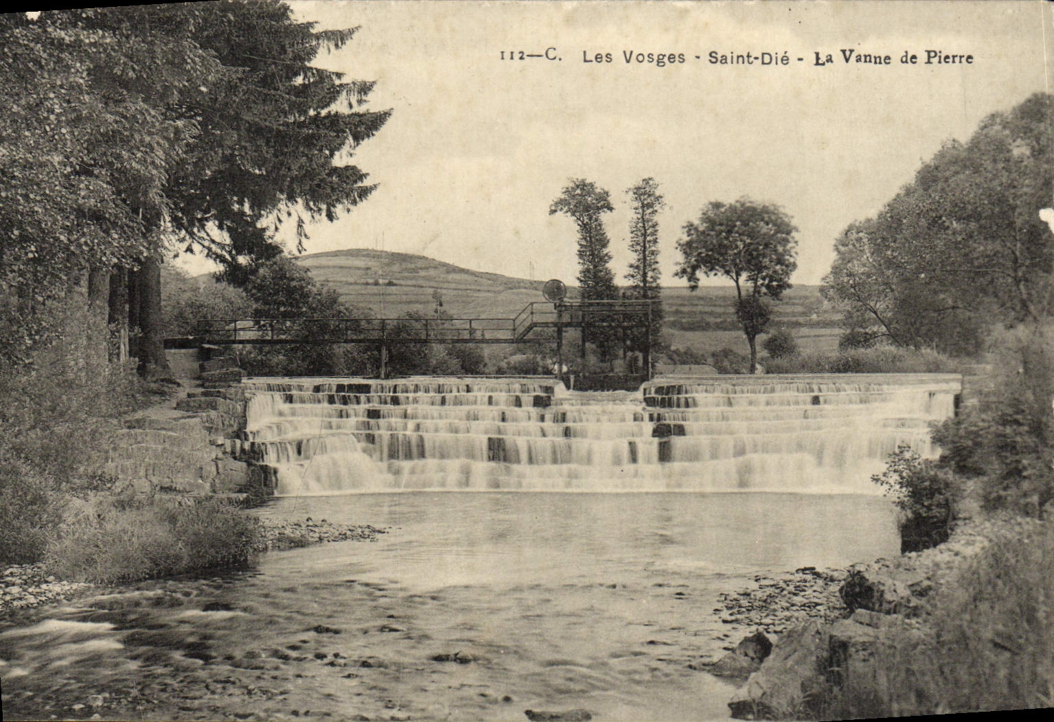 VINTAGE POSTCARD the Vosges Die Saint the stone Valve