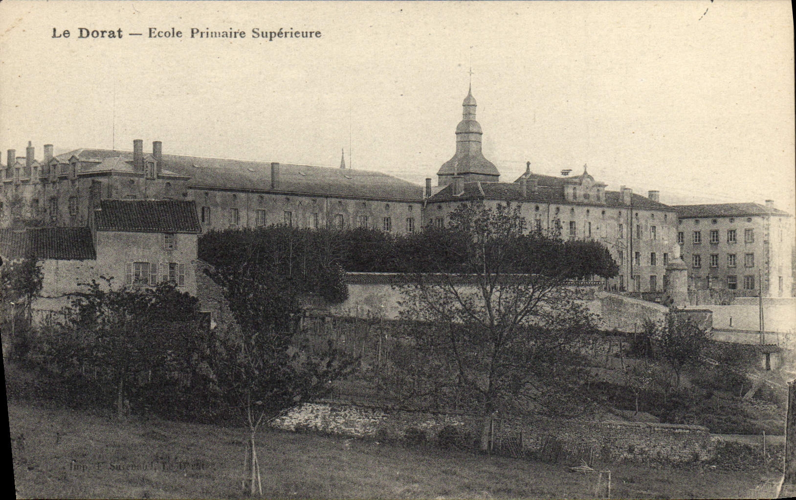 VINTAGE POSTCARD Dorat Higher Elementary school