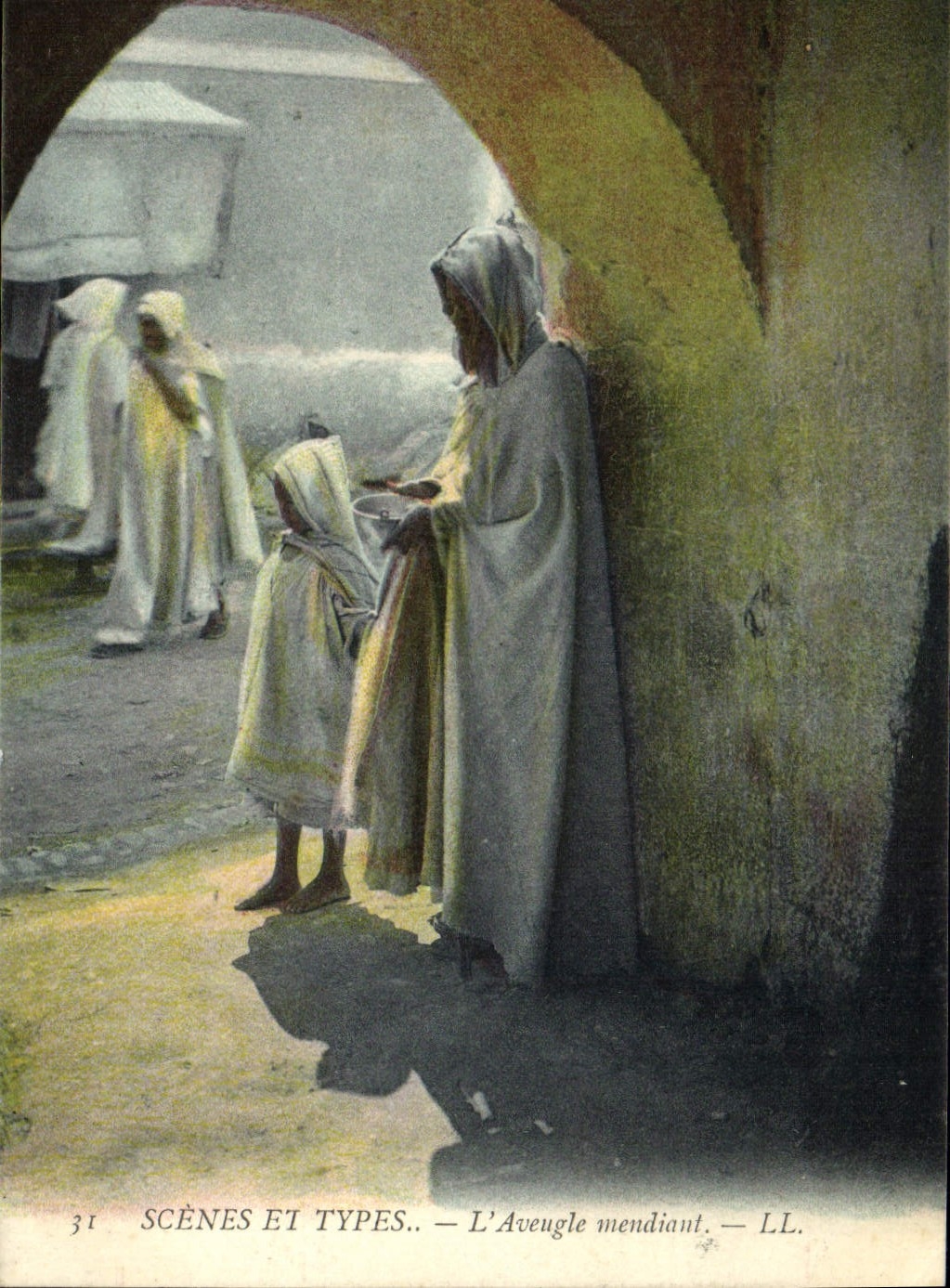 Escenas y tipos de la POSTAL de la VENDIMIA el petición del hombre oculto