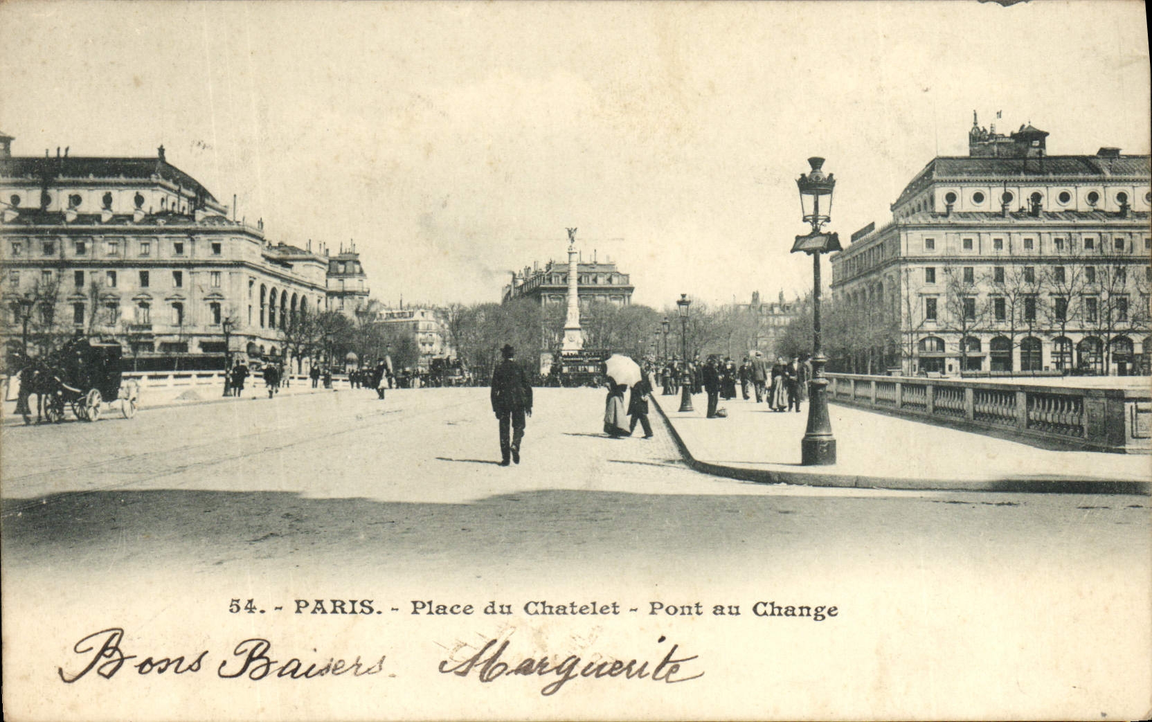CPA Paris Place du Chatelet Pont au change