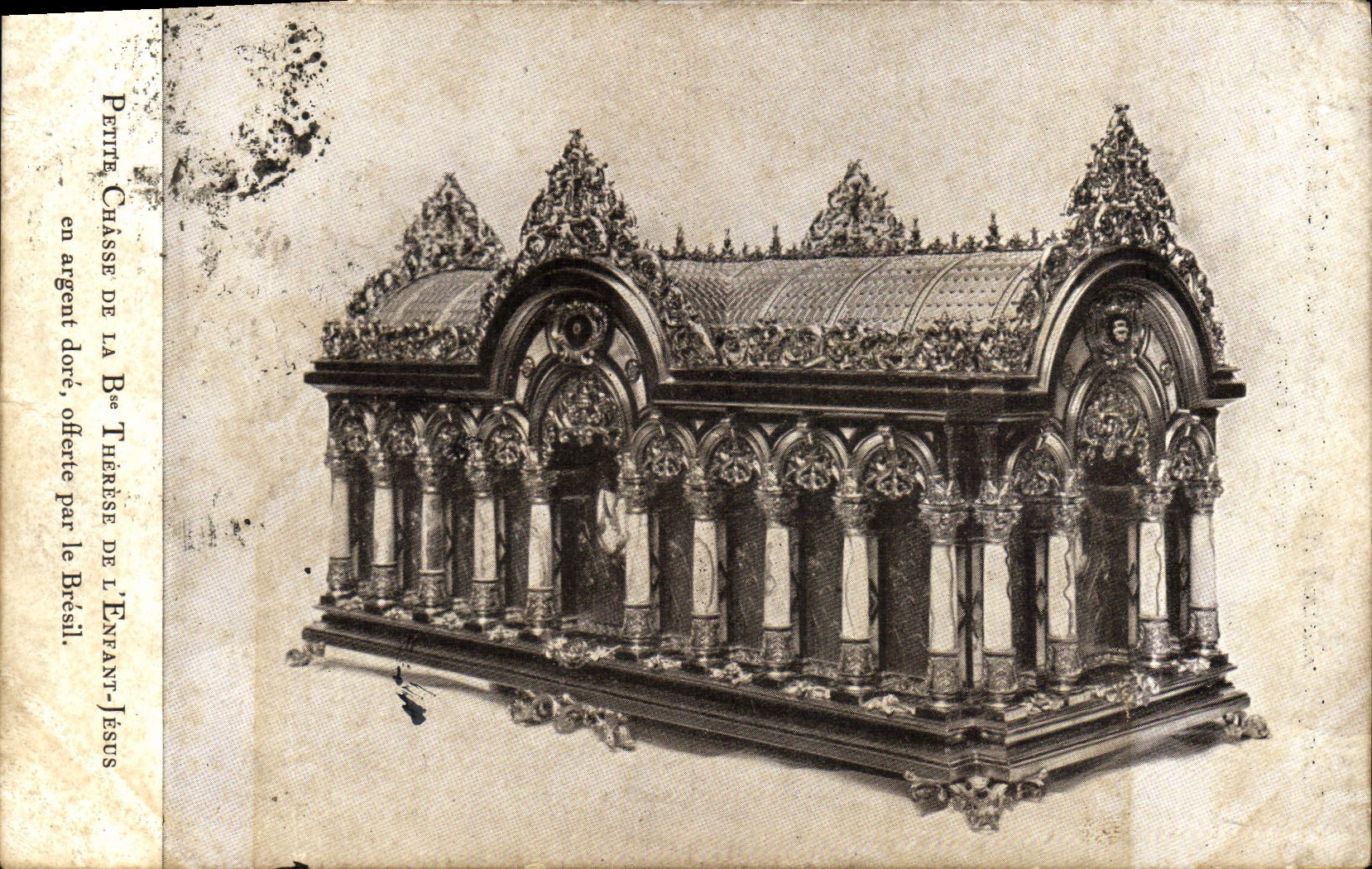 VINTAGE POSTCARD Small hunting of the happy Therese of the Jesus Child