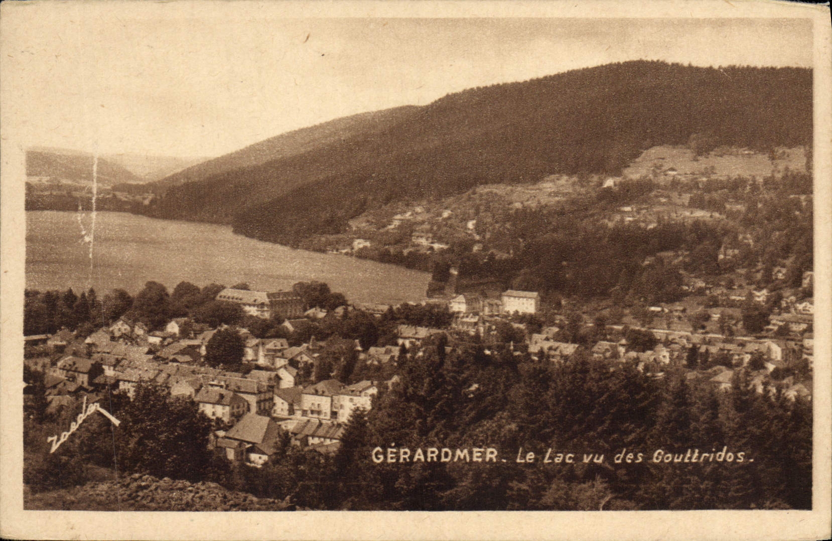 VINTAGE POSTCARD Gerardmer the lake seen of Gouttrides