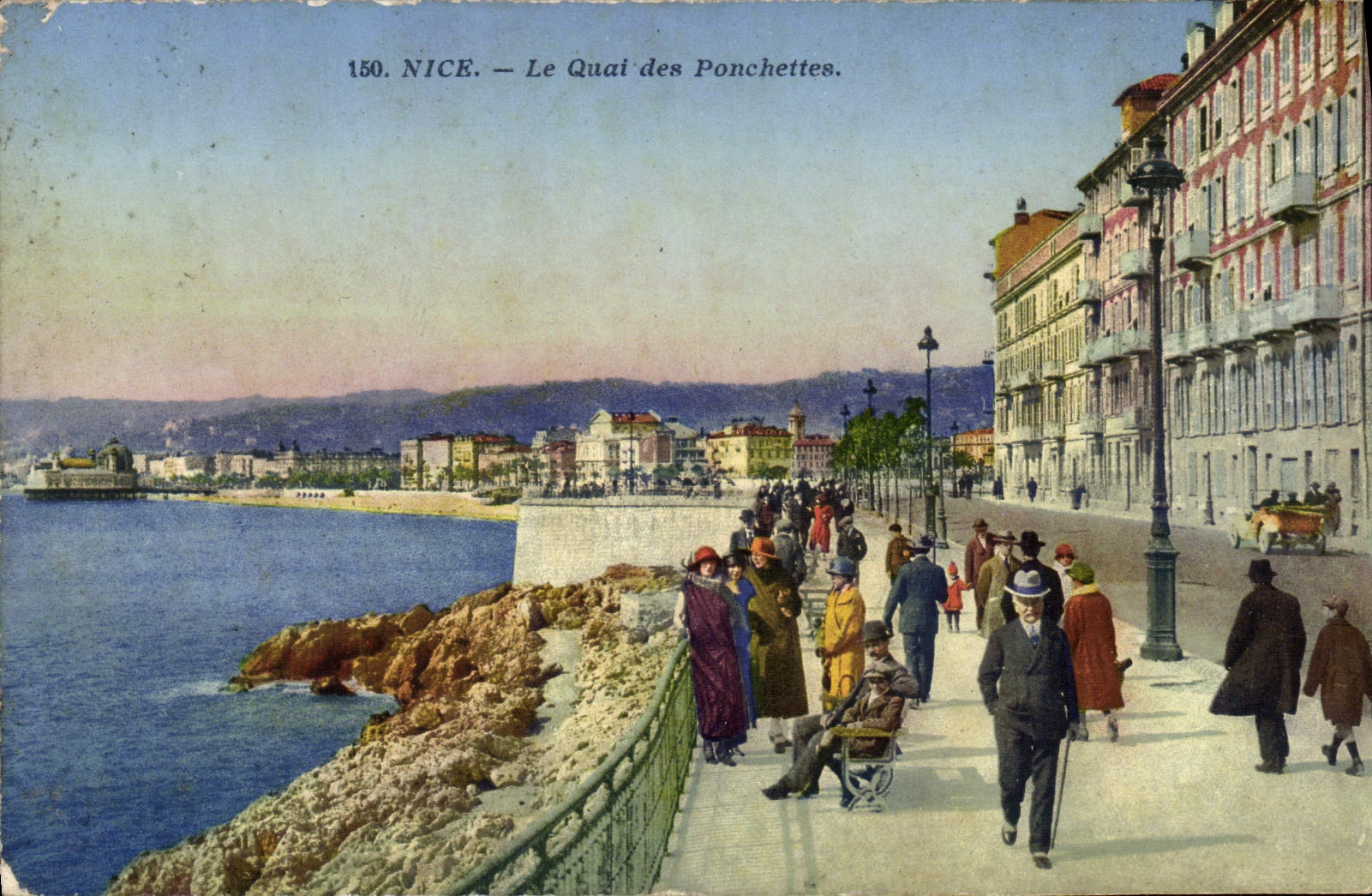 VINTAGE POSTCARD Nice the Quay of Ponchettes