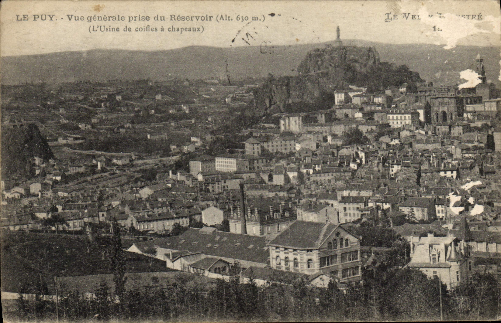 CPA Le Puy Vue Generale Prise du Reservoir L'usine de coiffes a chapeaux 