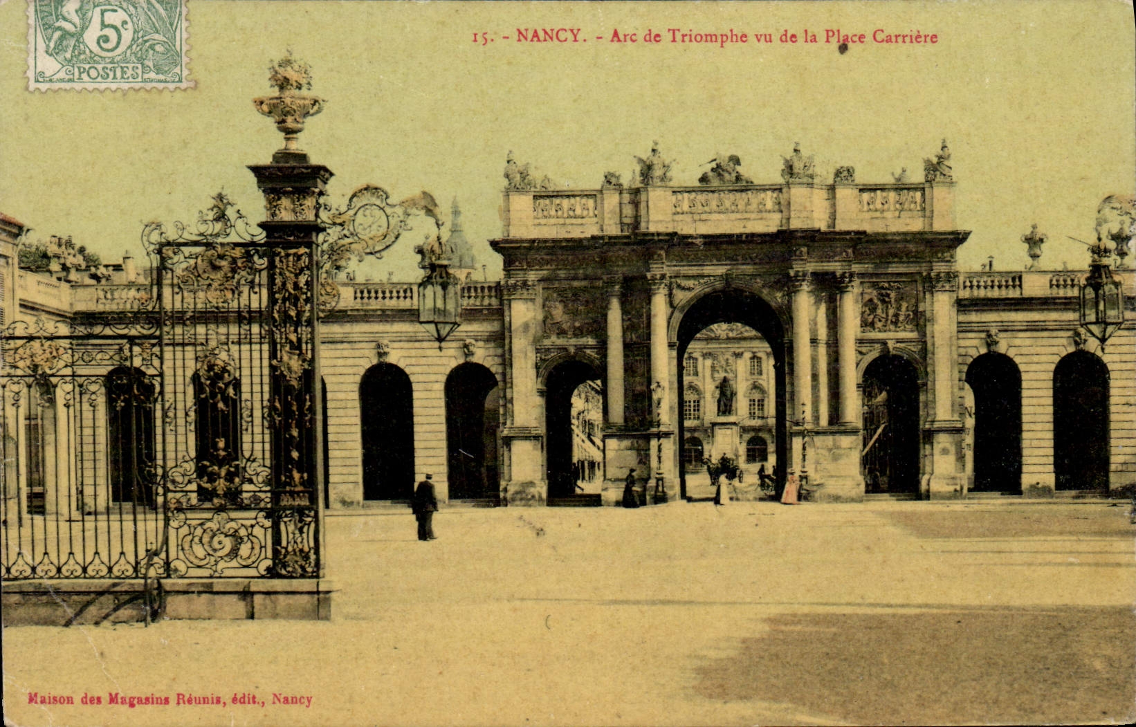 CPA Nancy Arc de Triomphe vu de la place Carriere 