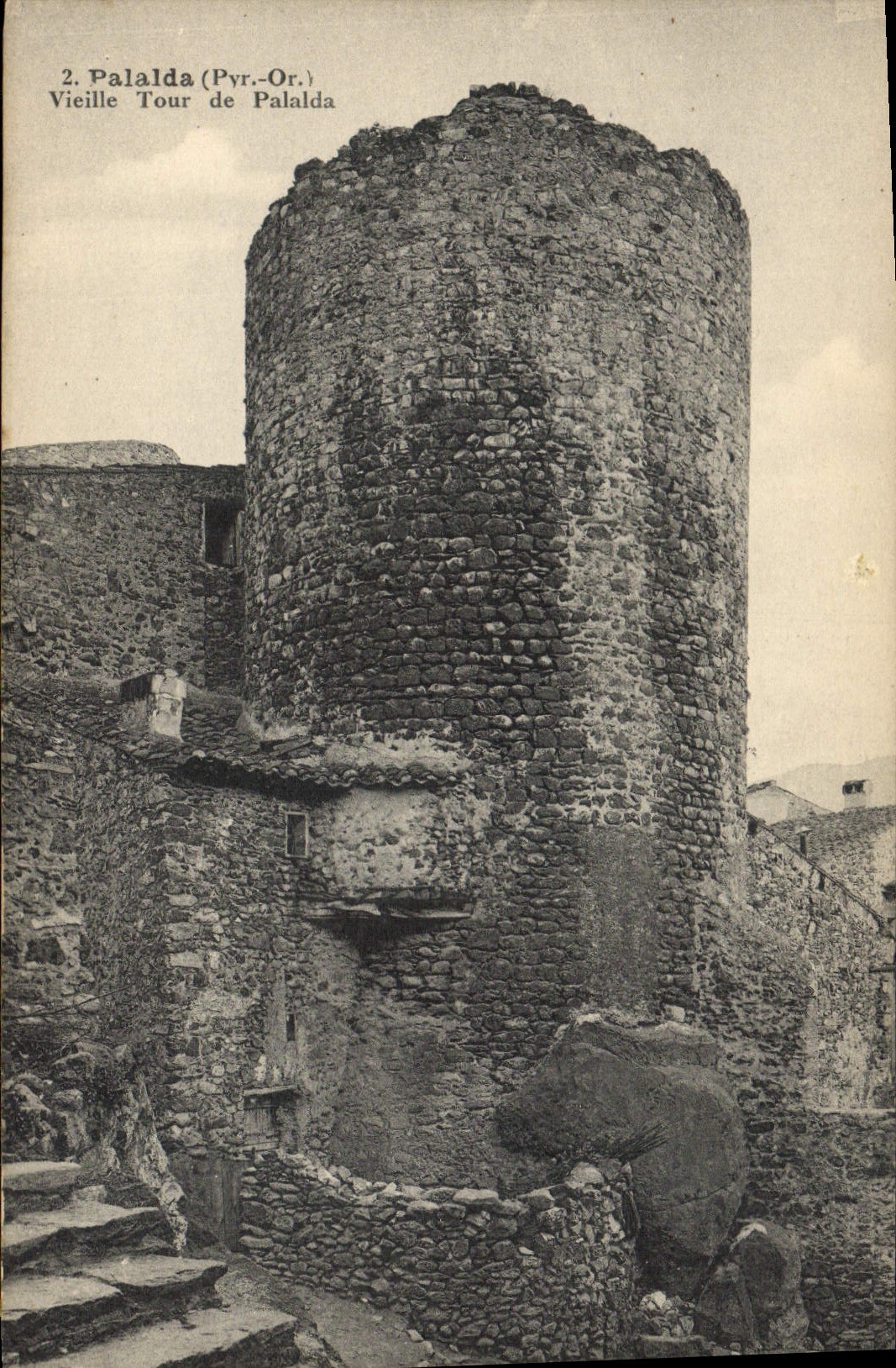 VINTAGE POSTCARD Palalda Old woman Tower of Palalda