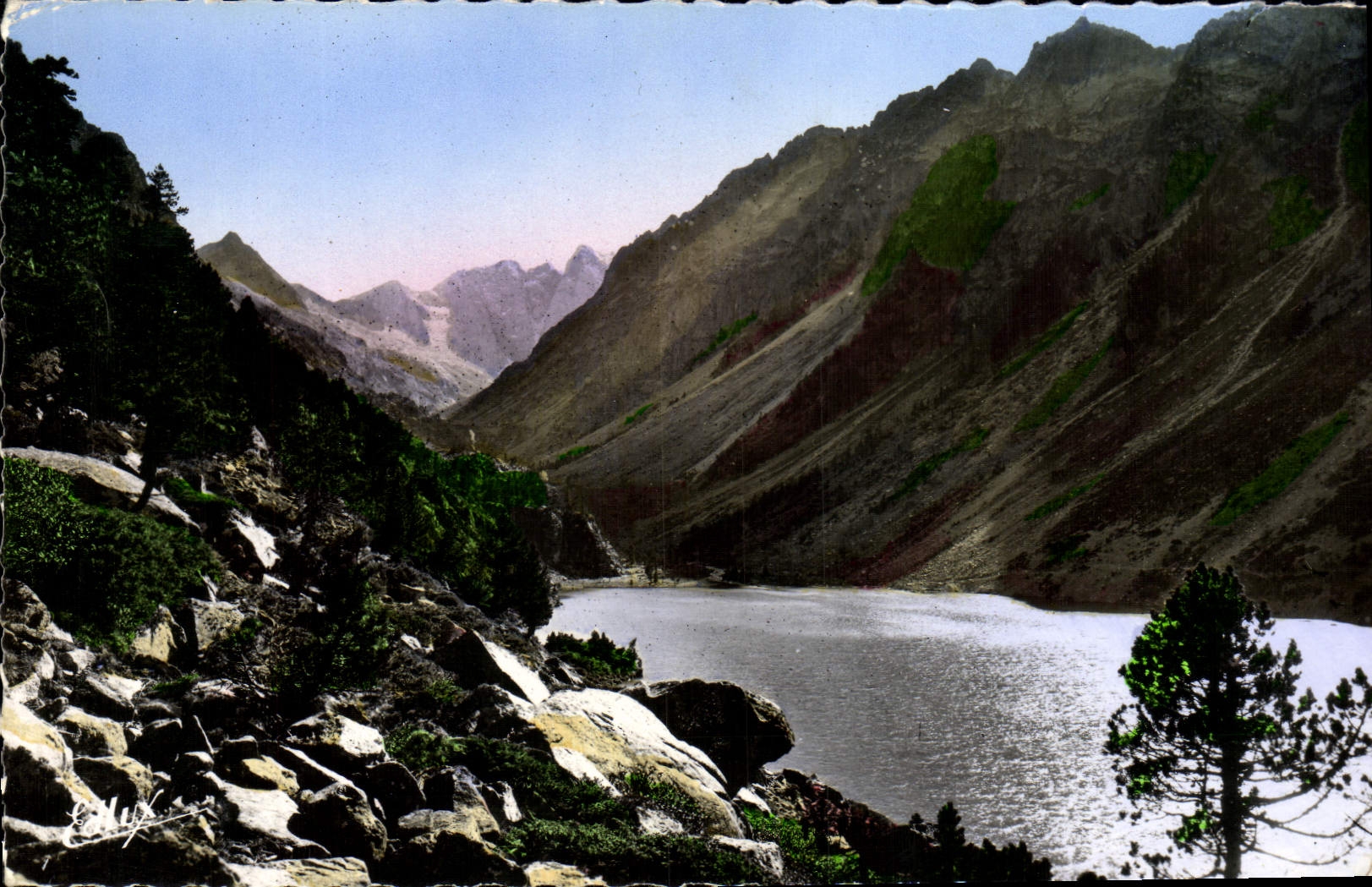 MODERN CARD Cauterets Lake Gaube