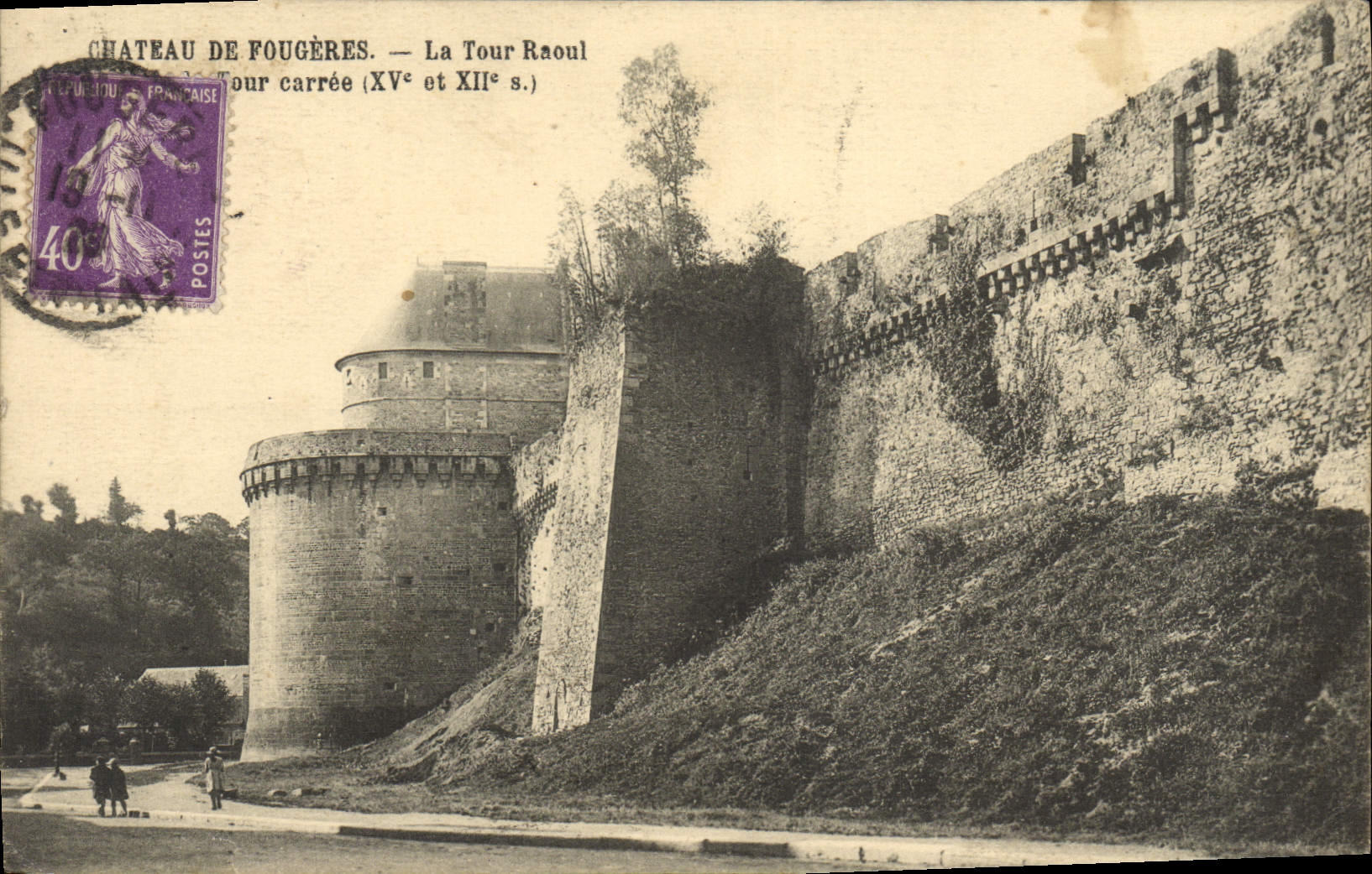 VINTAGE POSTCARD Castle Of Ferns the Raoul Tower the square tower