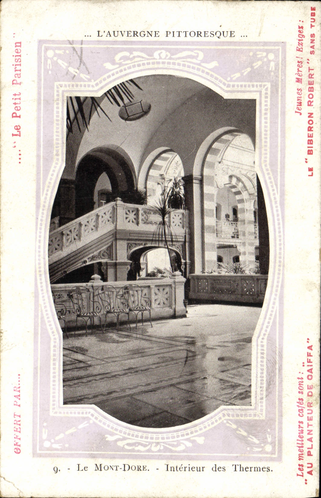 VINTAGE POSTCARD the Mount Gilds Interior Thermal baths