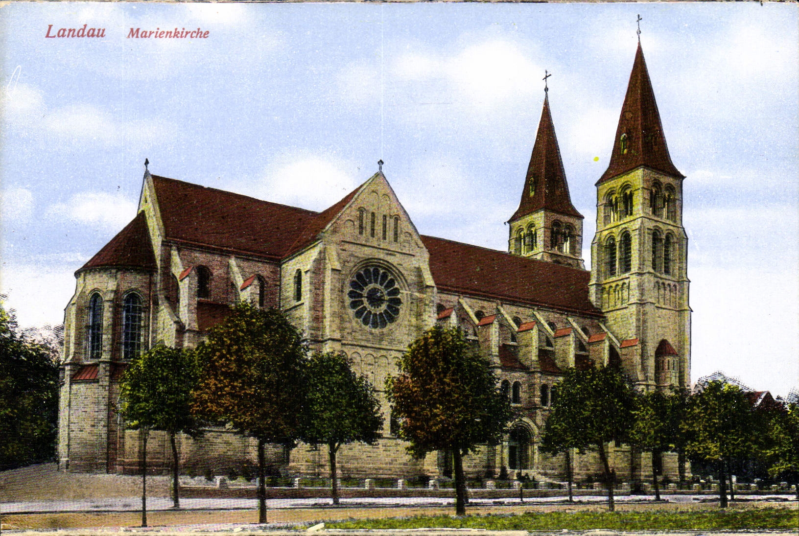 VINTAGE POSTCARD Marienkirche Pram