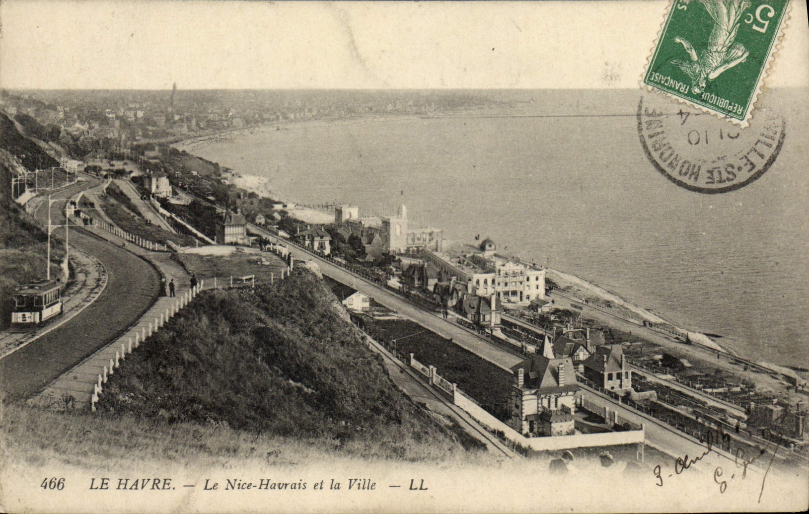 Natural de Le Havre de la POSTAL de la VENDIMIA Niza de Le Havre y de la ciudad