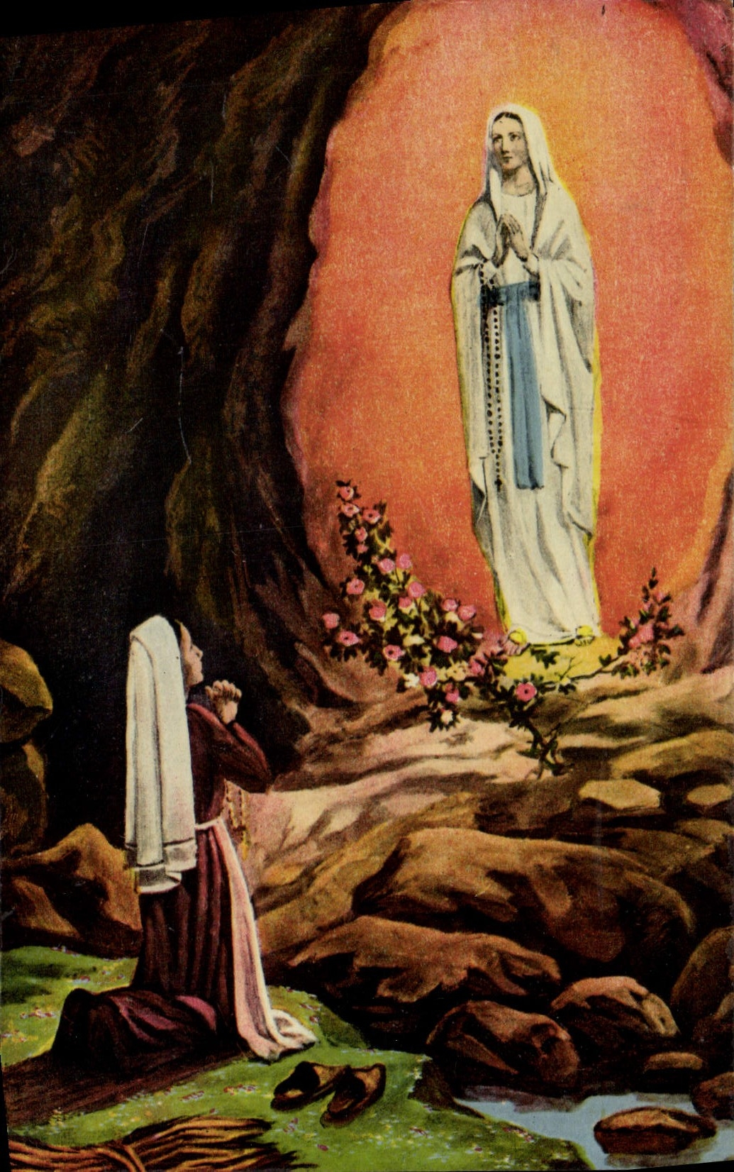 CPA Lourdes Apparition De La Vierge a Bernadette Soubirous en 1858