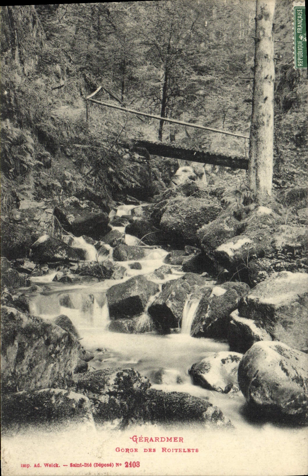 CPA Gerardmer Gorge Des Roitelets
