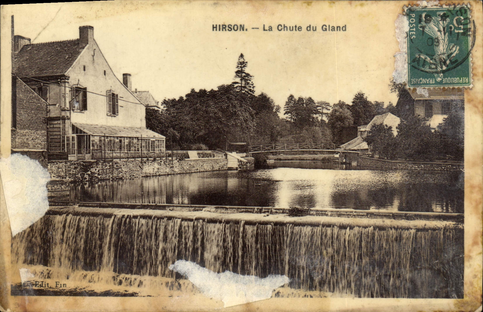 VINTAGE POSTCARD Hirson the Fall Of the Nipple