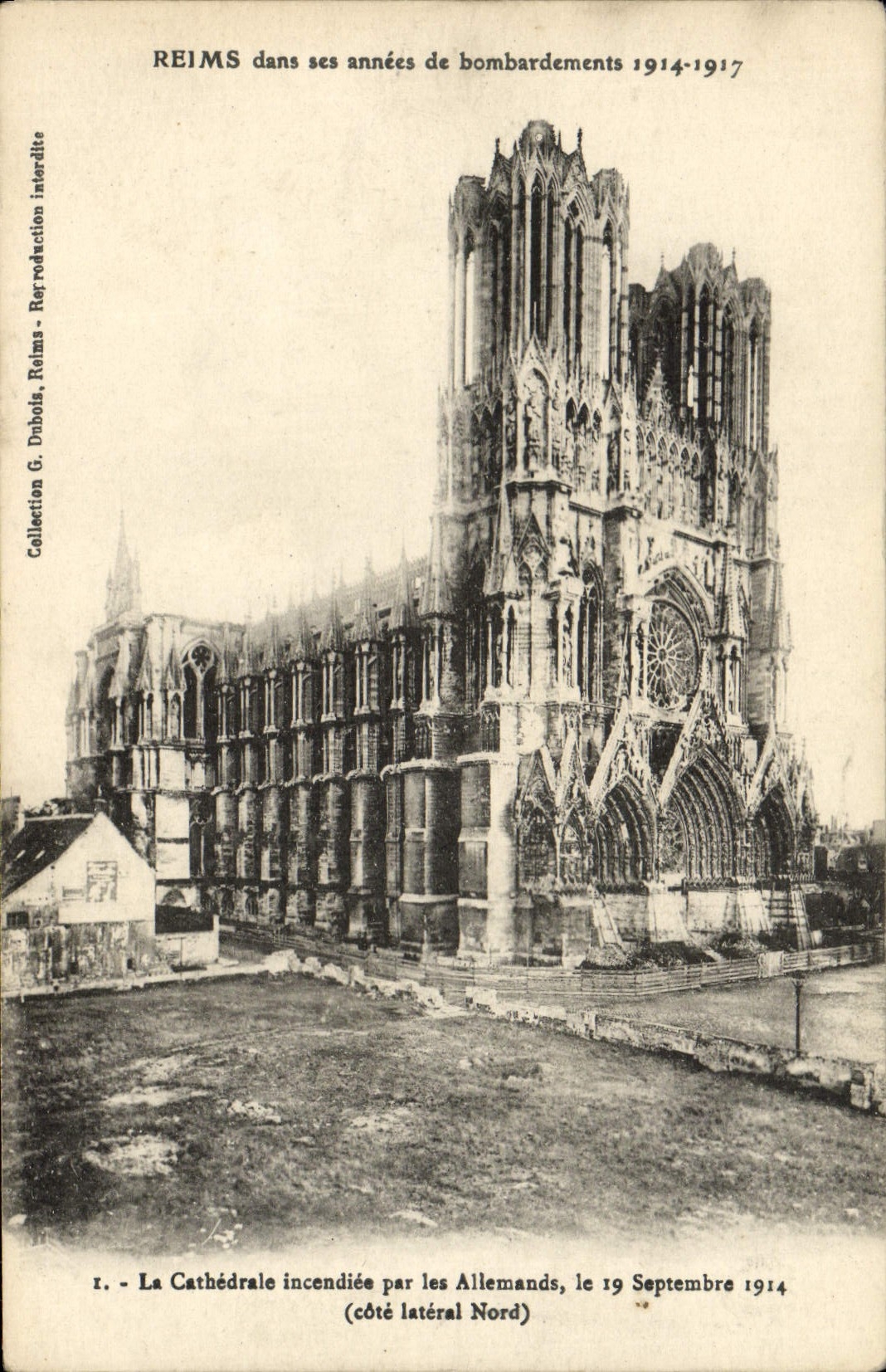 VINTAGE POSTCARD Rheims In Its Years Of Militarai Bombardments