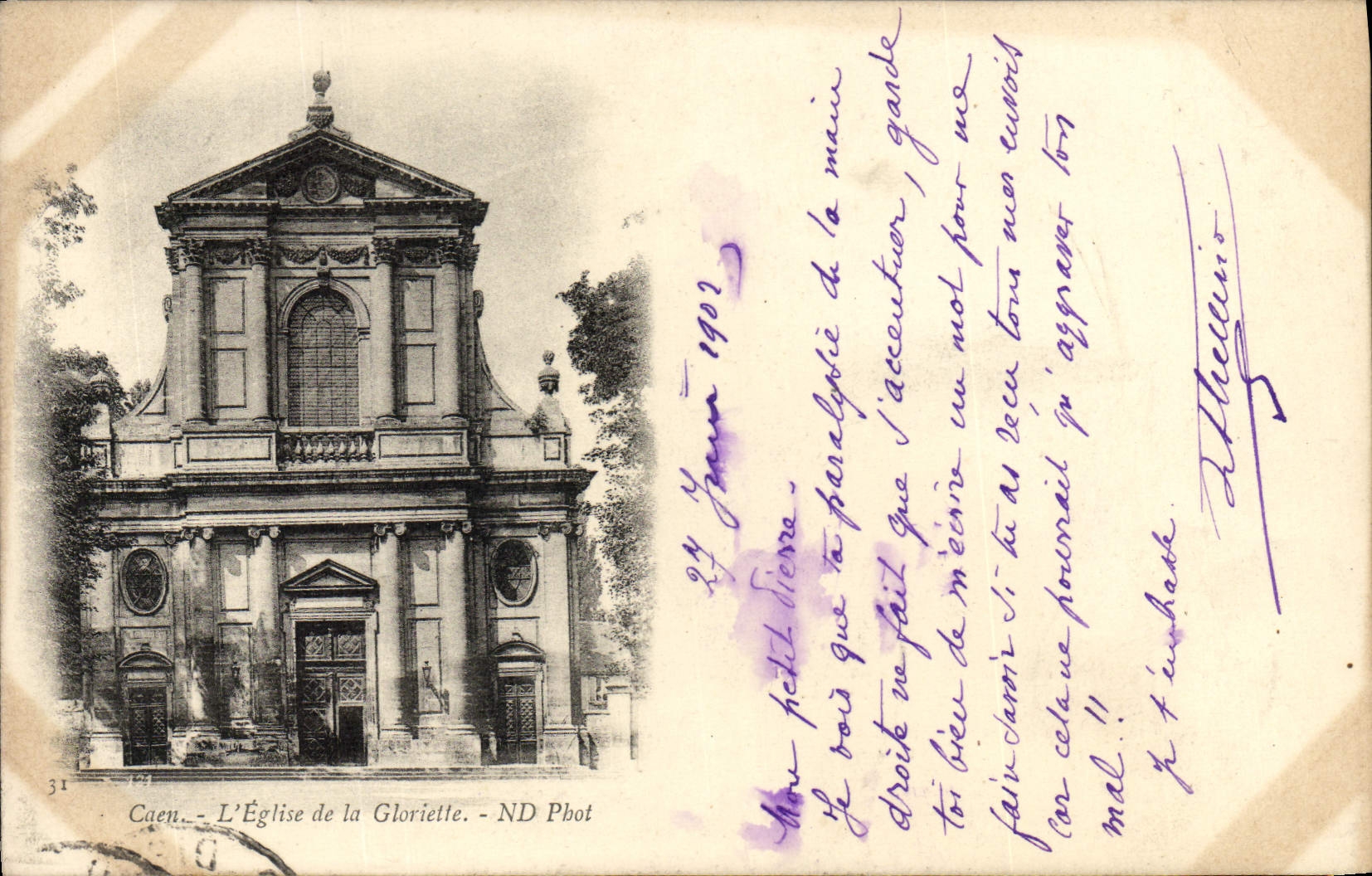 CPA Caen L'eglise De La Gloriette