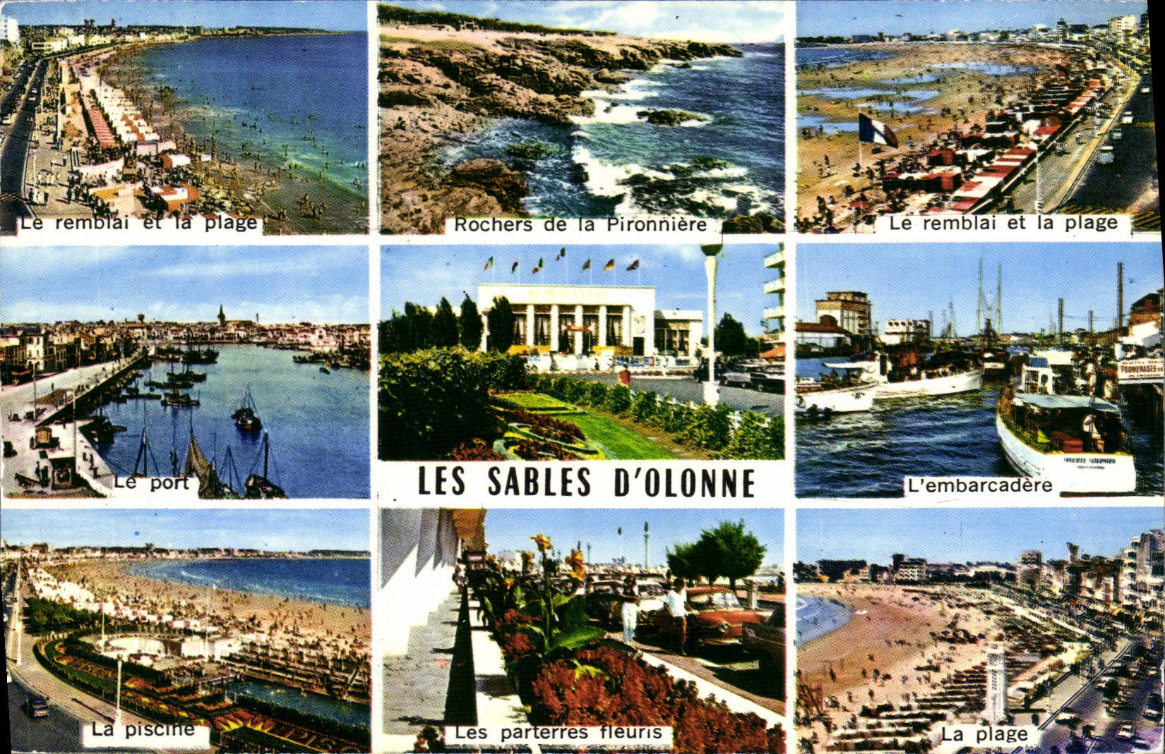 CPM Les Sables D'Olonne Remblai Pironniere Embarcadere Le port Piscine Parterres