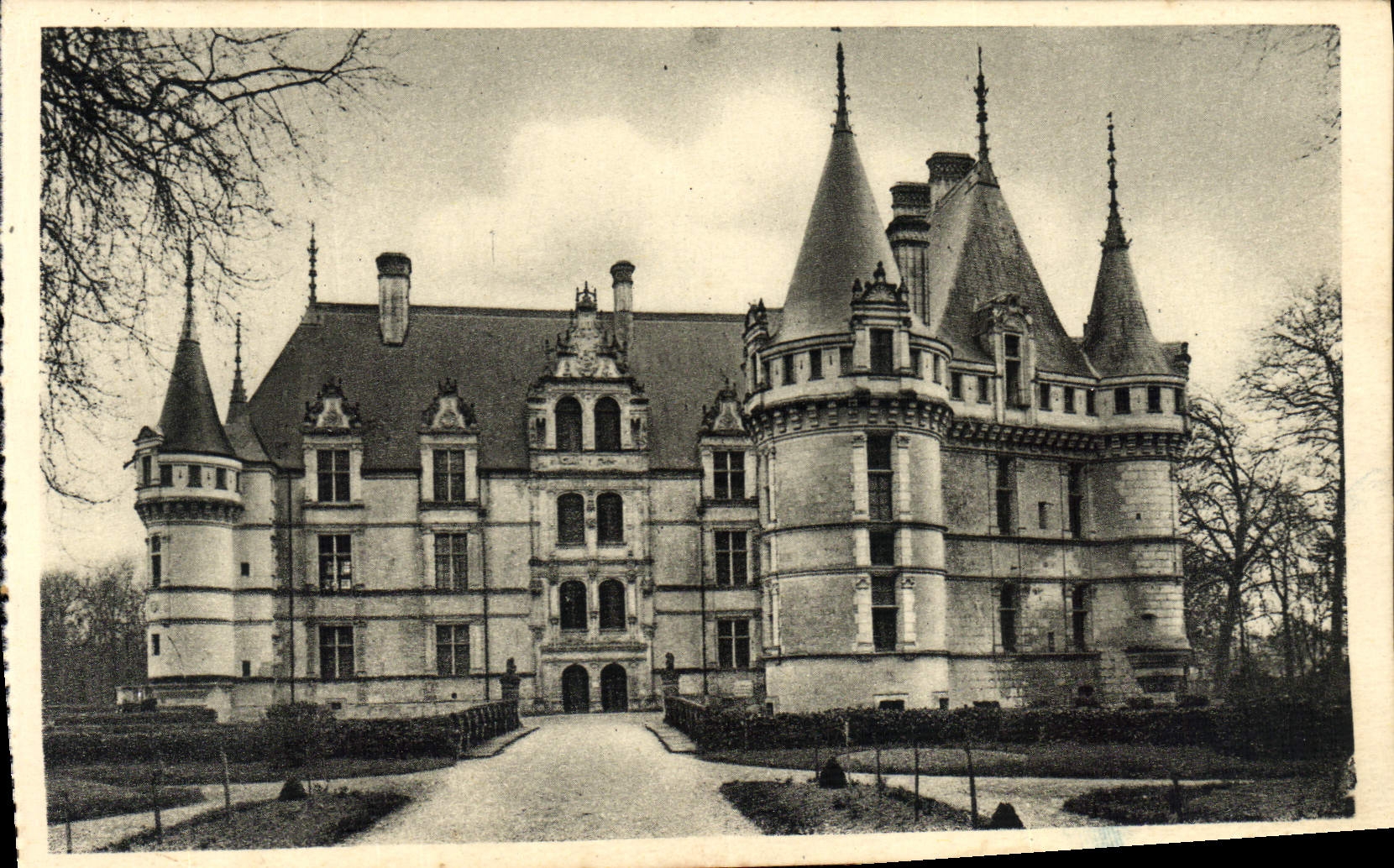 CPA Chateau D'Azay Le Rideau Face Nord