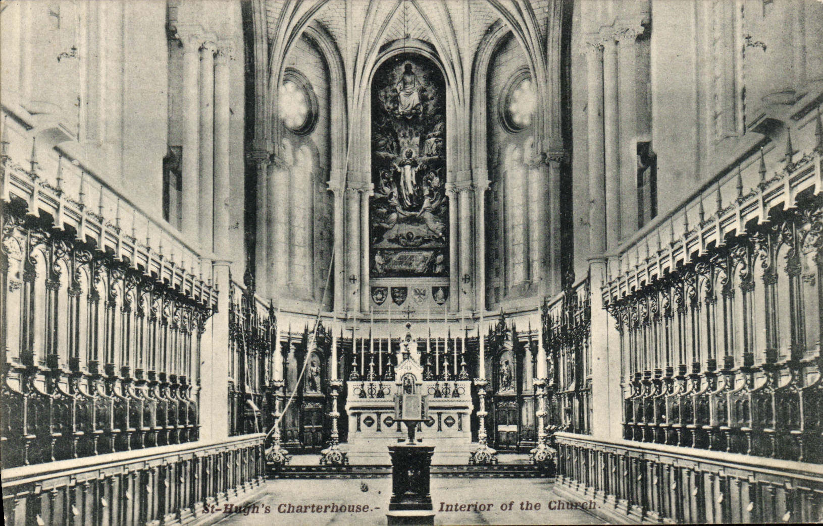 CPA St Hugh's Charterhouse Interior Of The Church