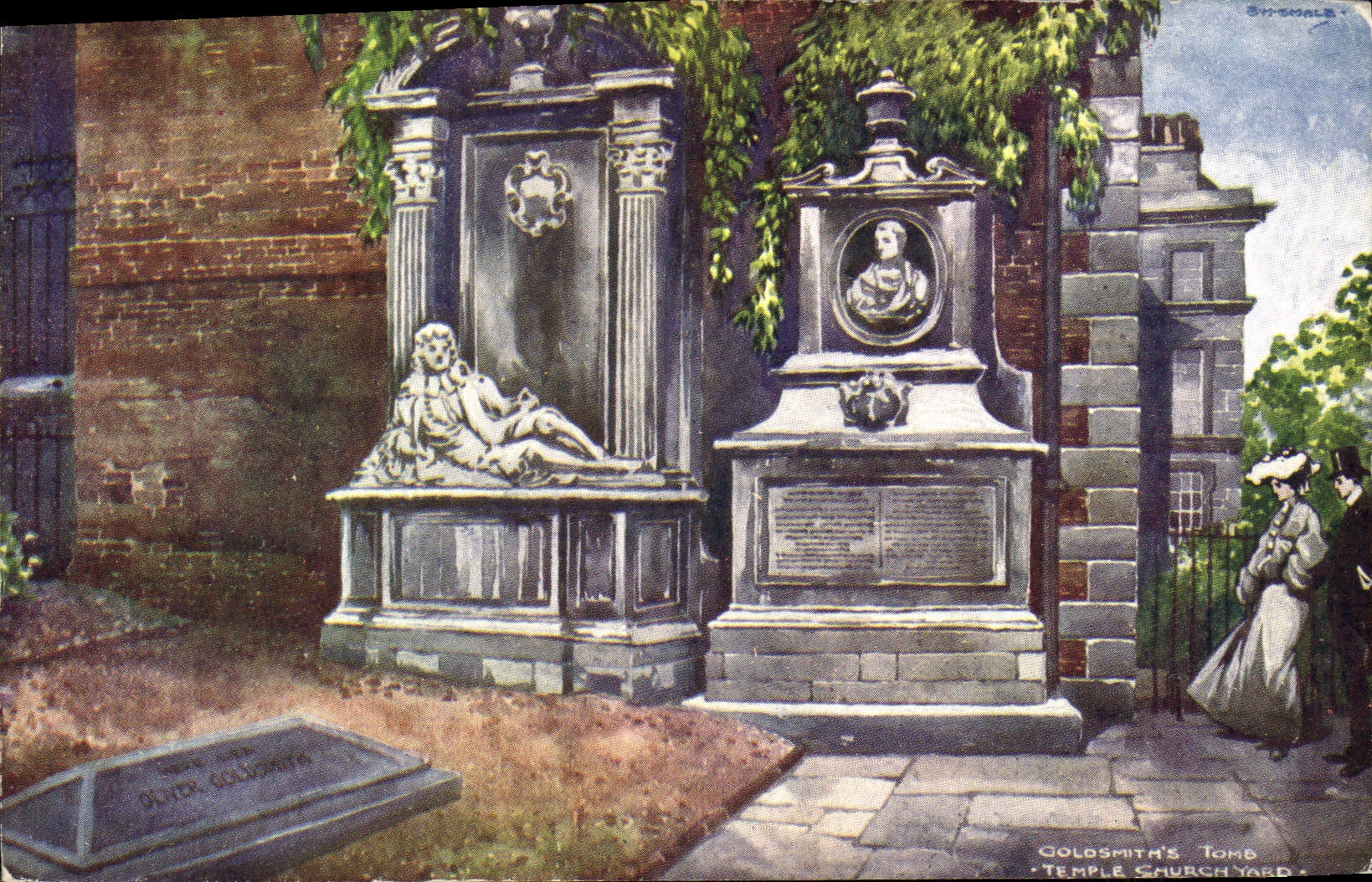 CPA Goldsmith's tomb Temple church Yard