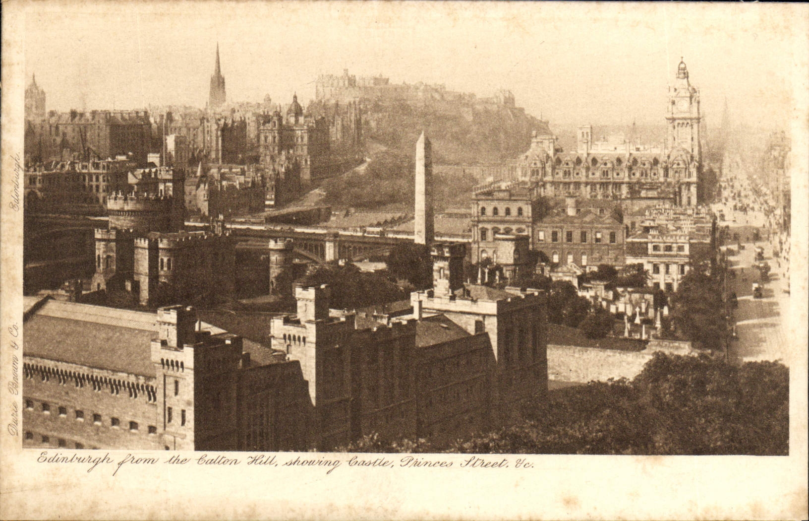 VINTAGE POSTCARD Edinburgh from the Calton Hill