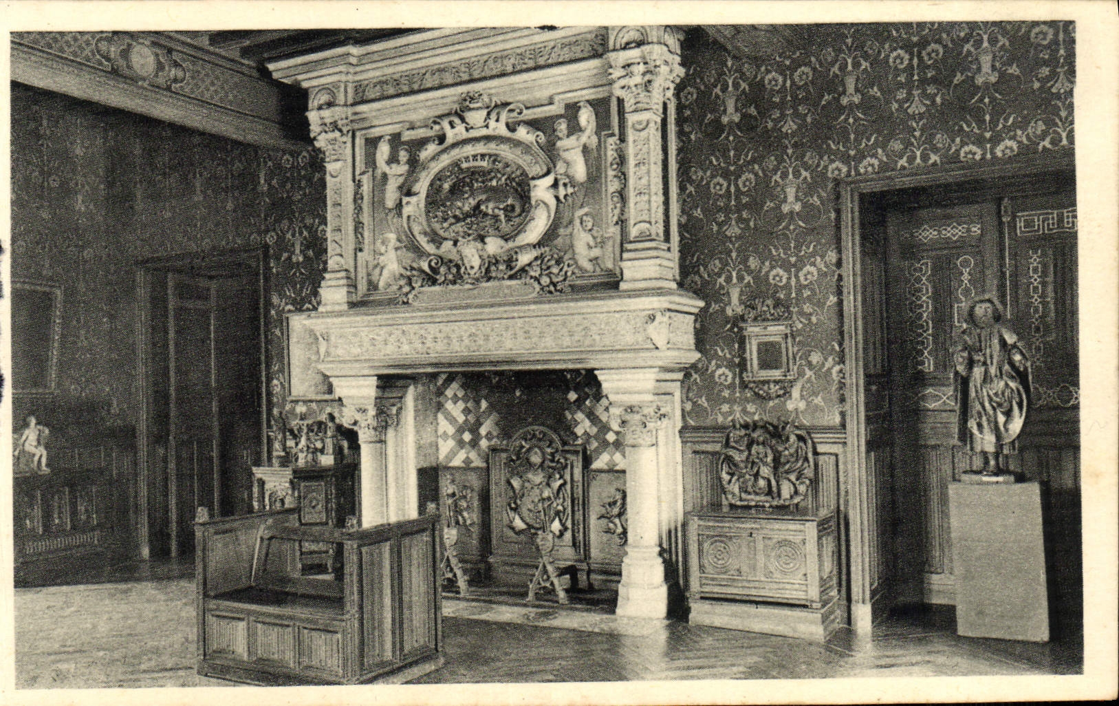 CPA Chateau D'Azay Le Rideau Grande Salle Du Rez De Chaussee