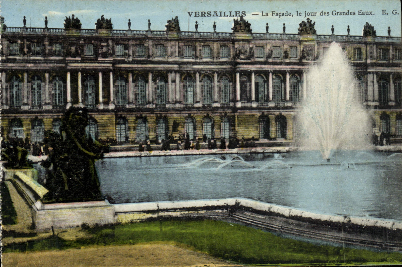 CPA Versailles La Facade Le Jour Des Grandes Eaux