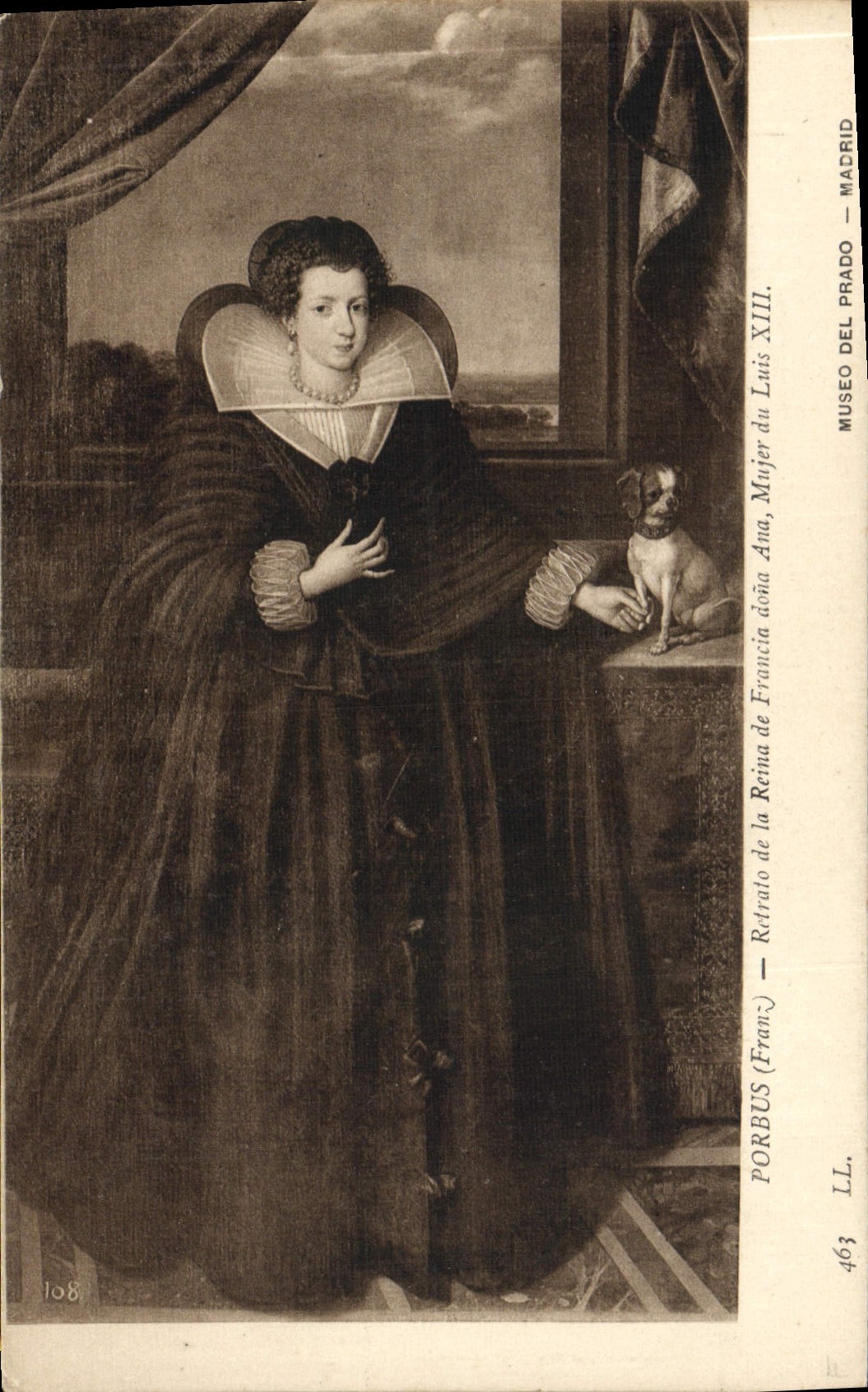 CPA Porbus Retrate De La Reina De Francin Doin Ana Mujer Du Luis XIII Museo Del Prado Madrid